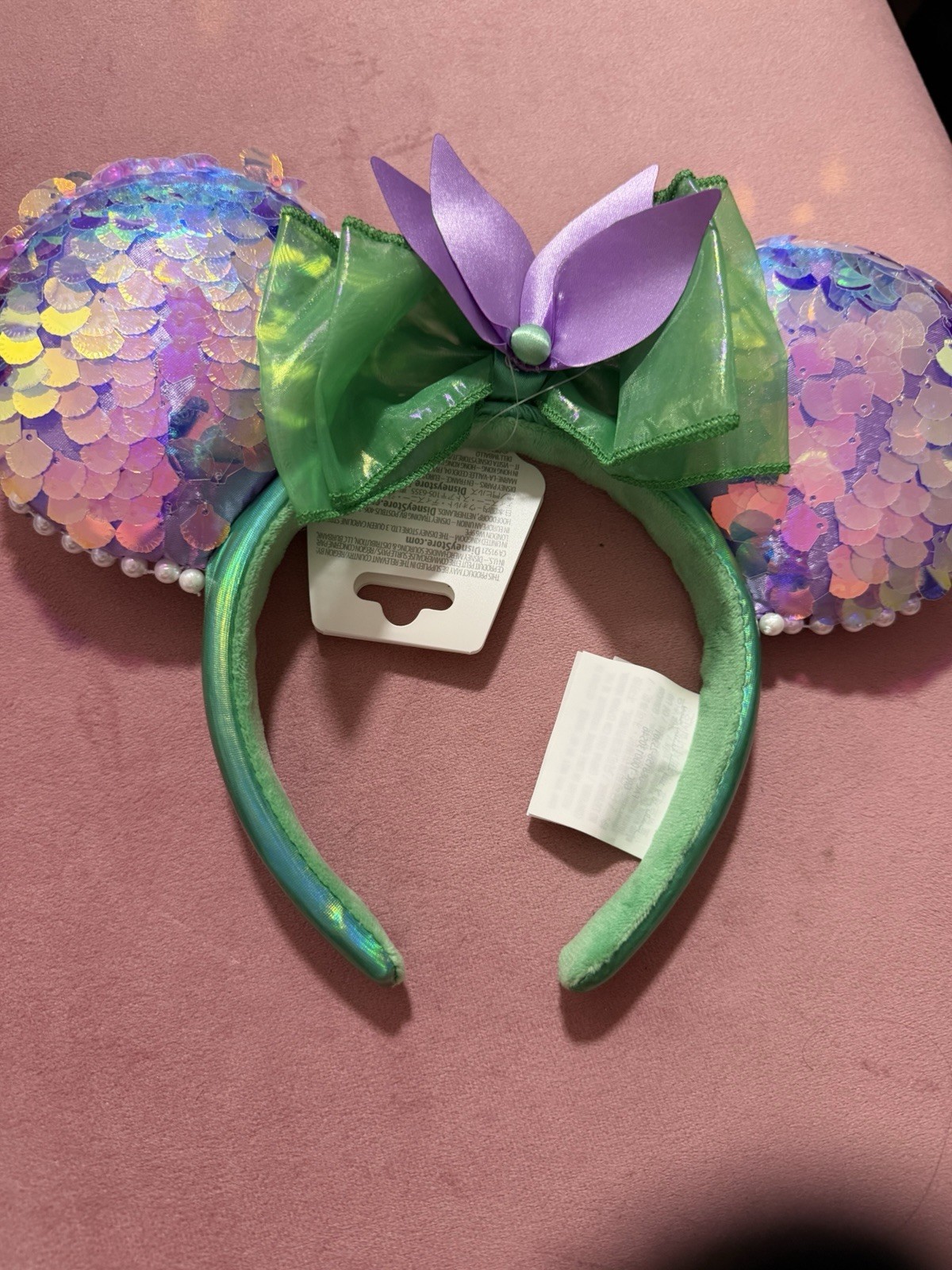 2025 Disney Parks Little Mermaid Ariel Purple Ears Headband NWT