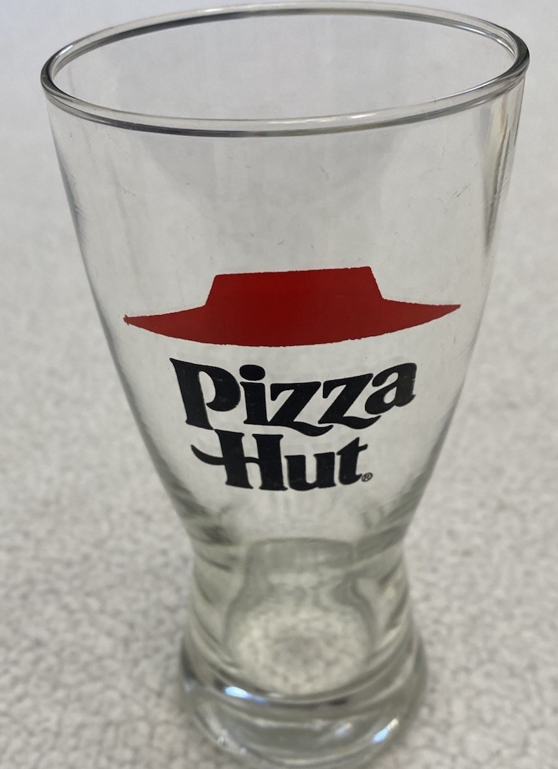 Vintage Pizza Hut Logo 8 Oz Pilsner Beer Glass Excellent Condition B2