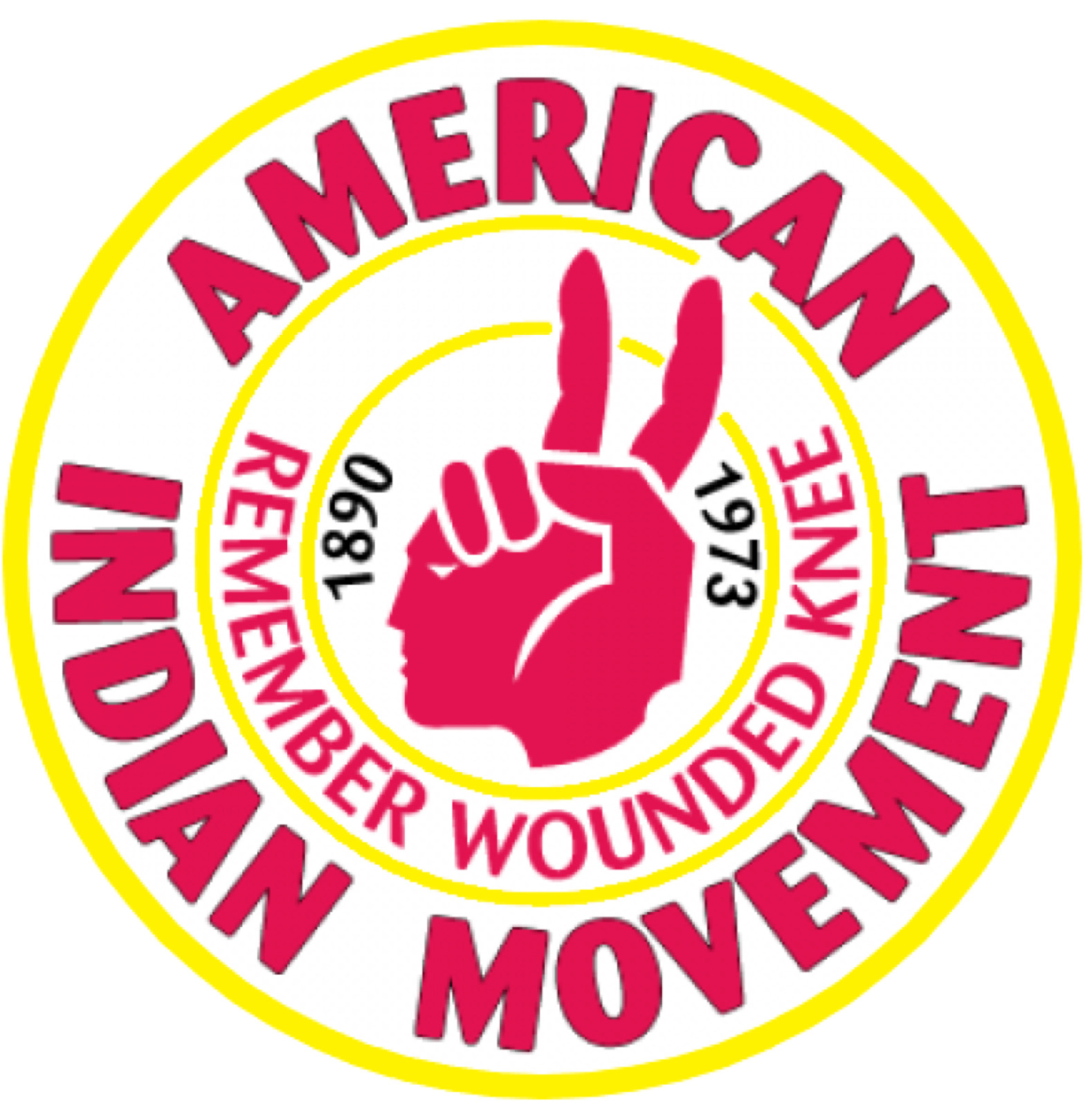 American Indian Movement ‘Remember Wounded Knee’ 3″ Decal