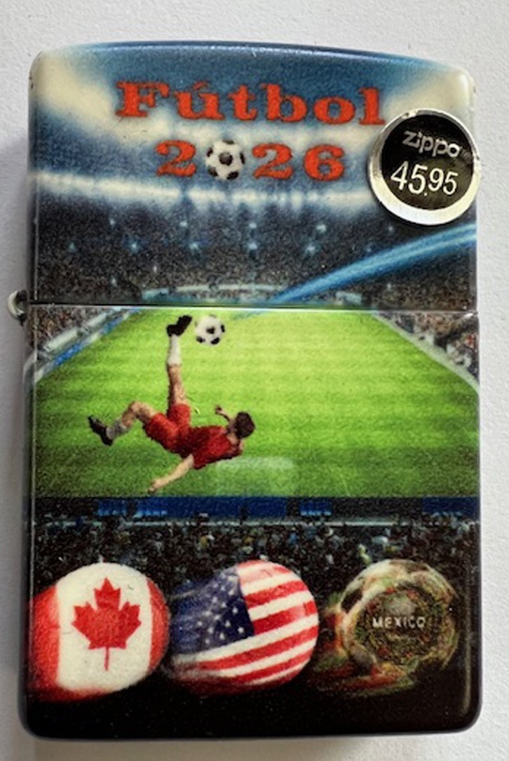 Genuine Custom Futbol (Soccer, Fútbol) 2026 Zippo lighter – New