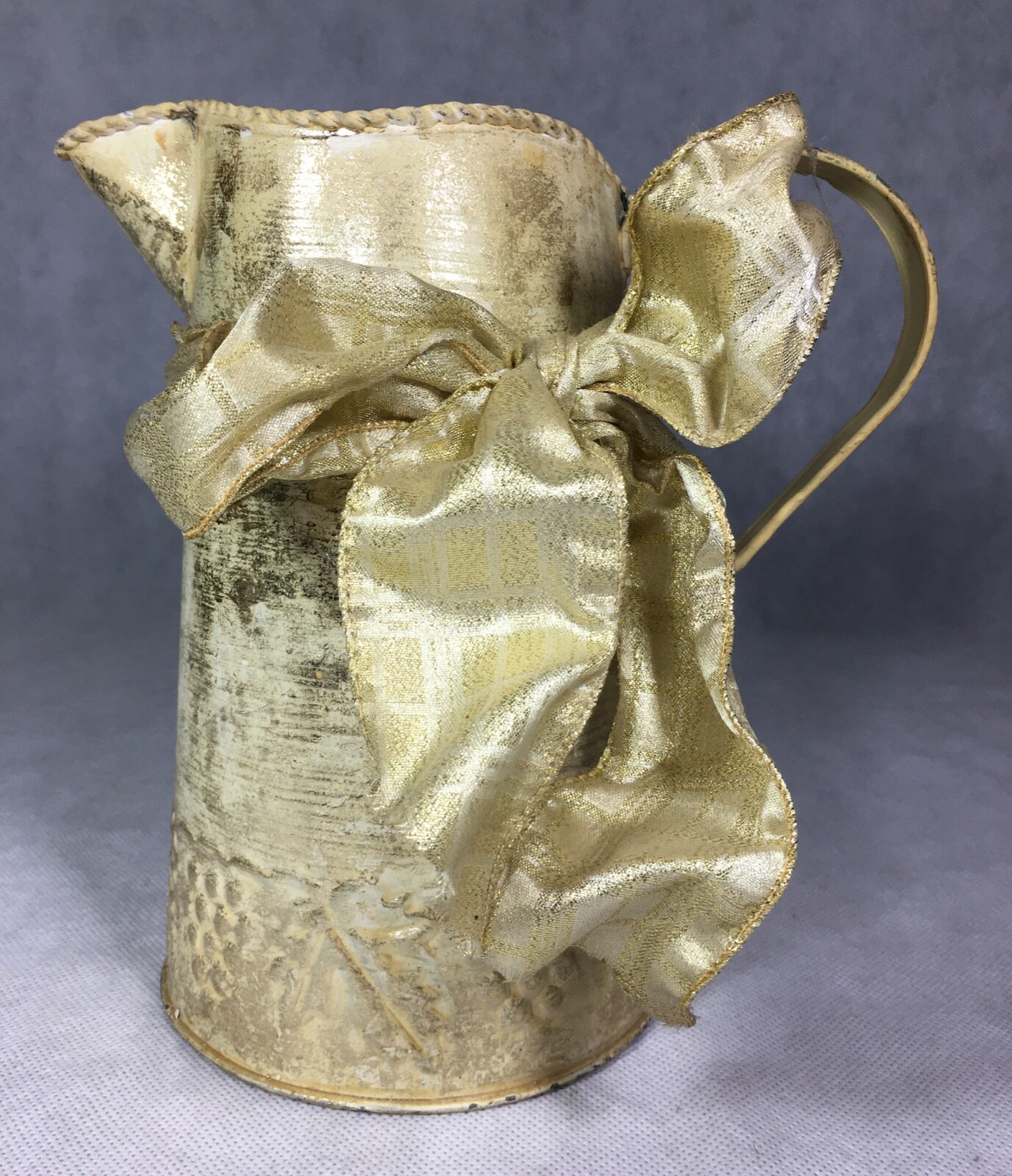Hosley Classic Collection Decorative Pitcher 8.5″ Ribbon Gold Tone
