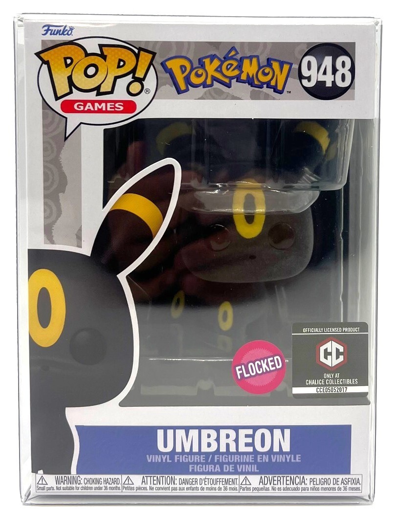 Funko Pop! Games Pokémon Umbreon Flocked #948 Chalice Exclusive with Protector