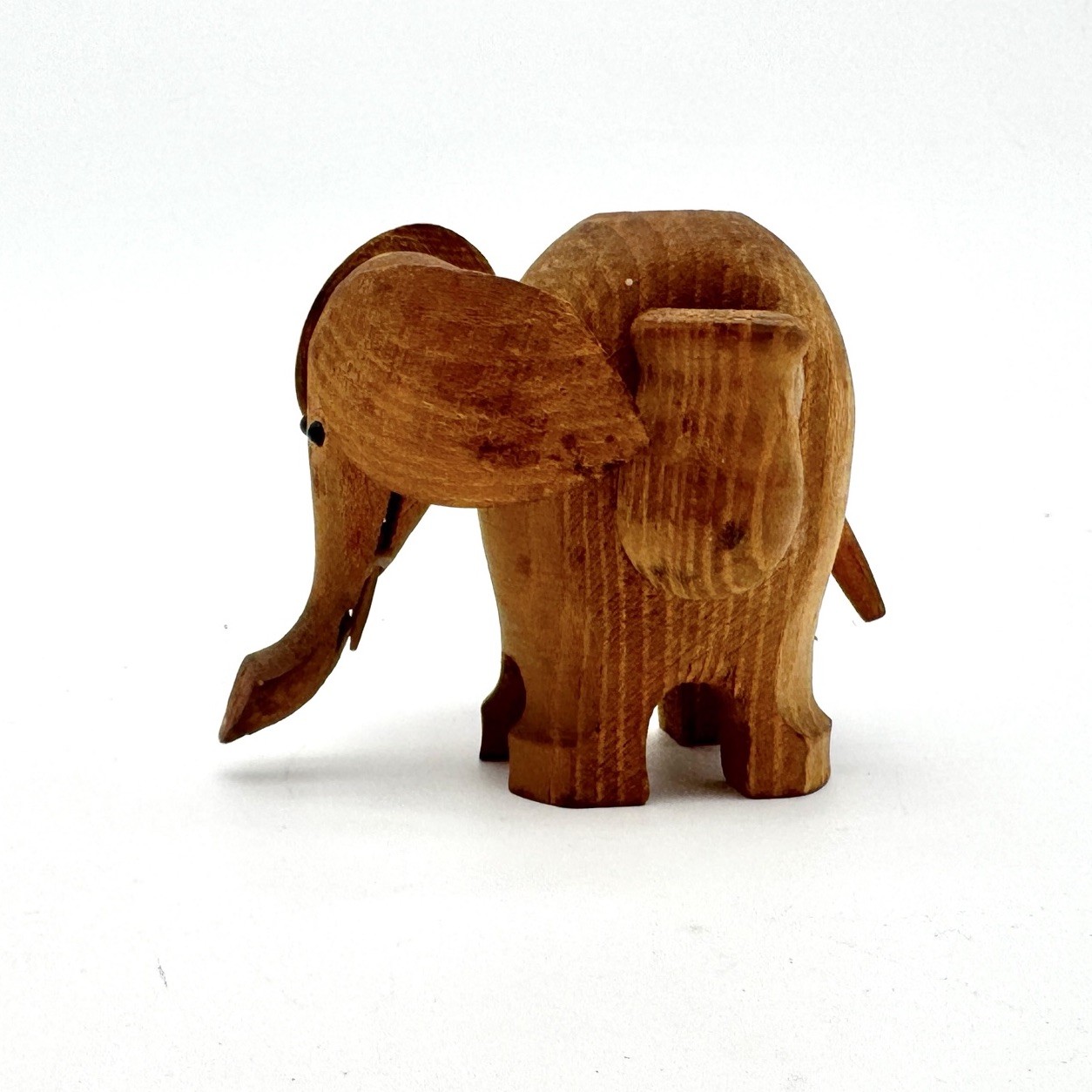 Vintage Danish Modern Teak Elephant Toothpick Holder Kay Bojesen Style Figurine