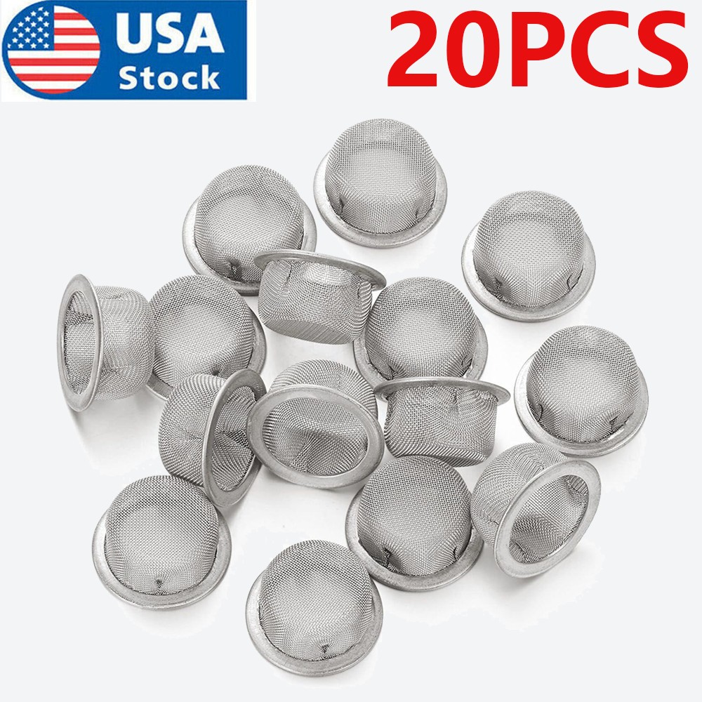 Stainless Steel Metal Filter Screen Tobacco Smoking Pipe Mesh Concave Bowl 20PCS