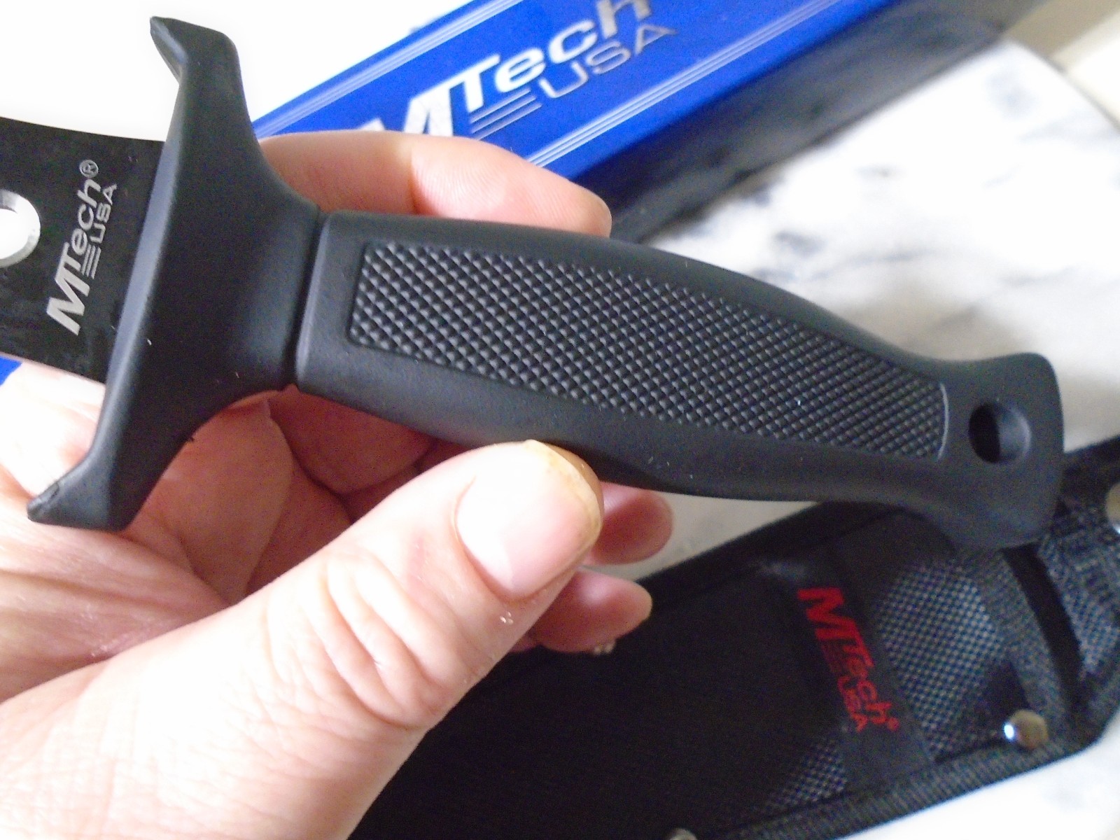 Mtech Black Dual Edge Dagger Fixed Blade Knife & Sheath MT-454 11 1/2″ OA New