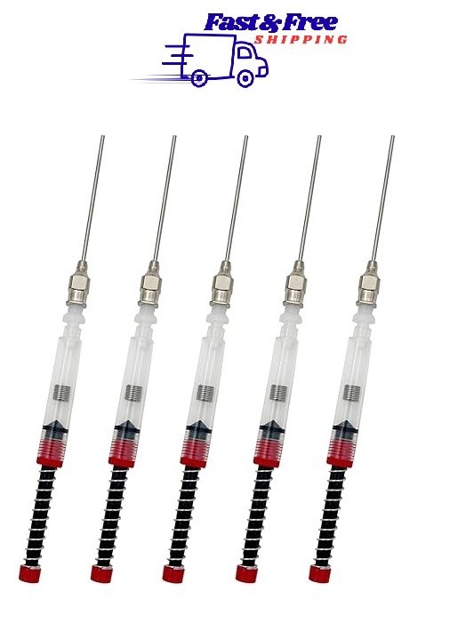 5-Pack Fountain Pen Ink Syringe Fillers – Spring Converter with Removable Blunt