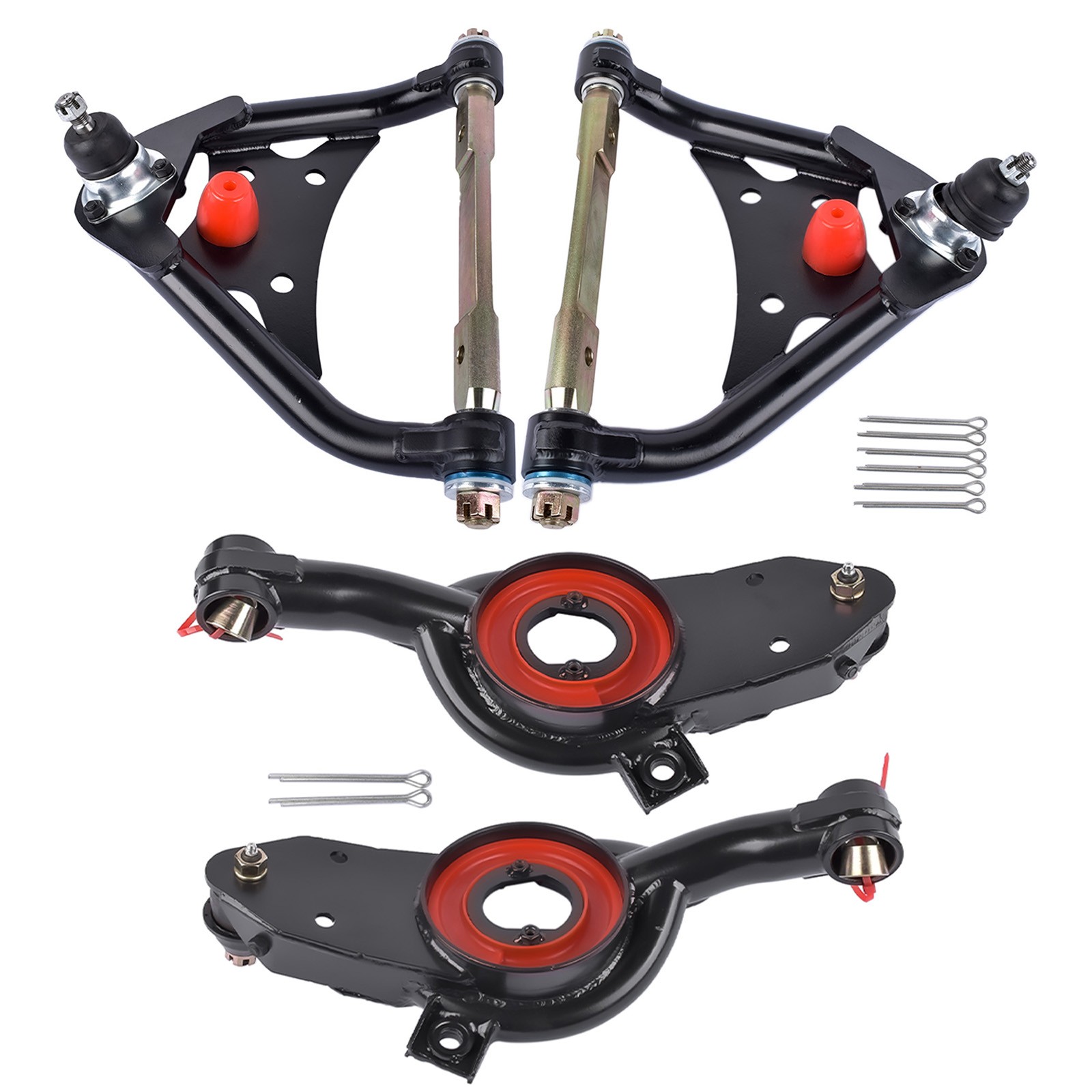4Pcs Control Arm Kit Upper Lower Fits 1965-1970 Chevy Bel Air Caprice Impala