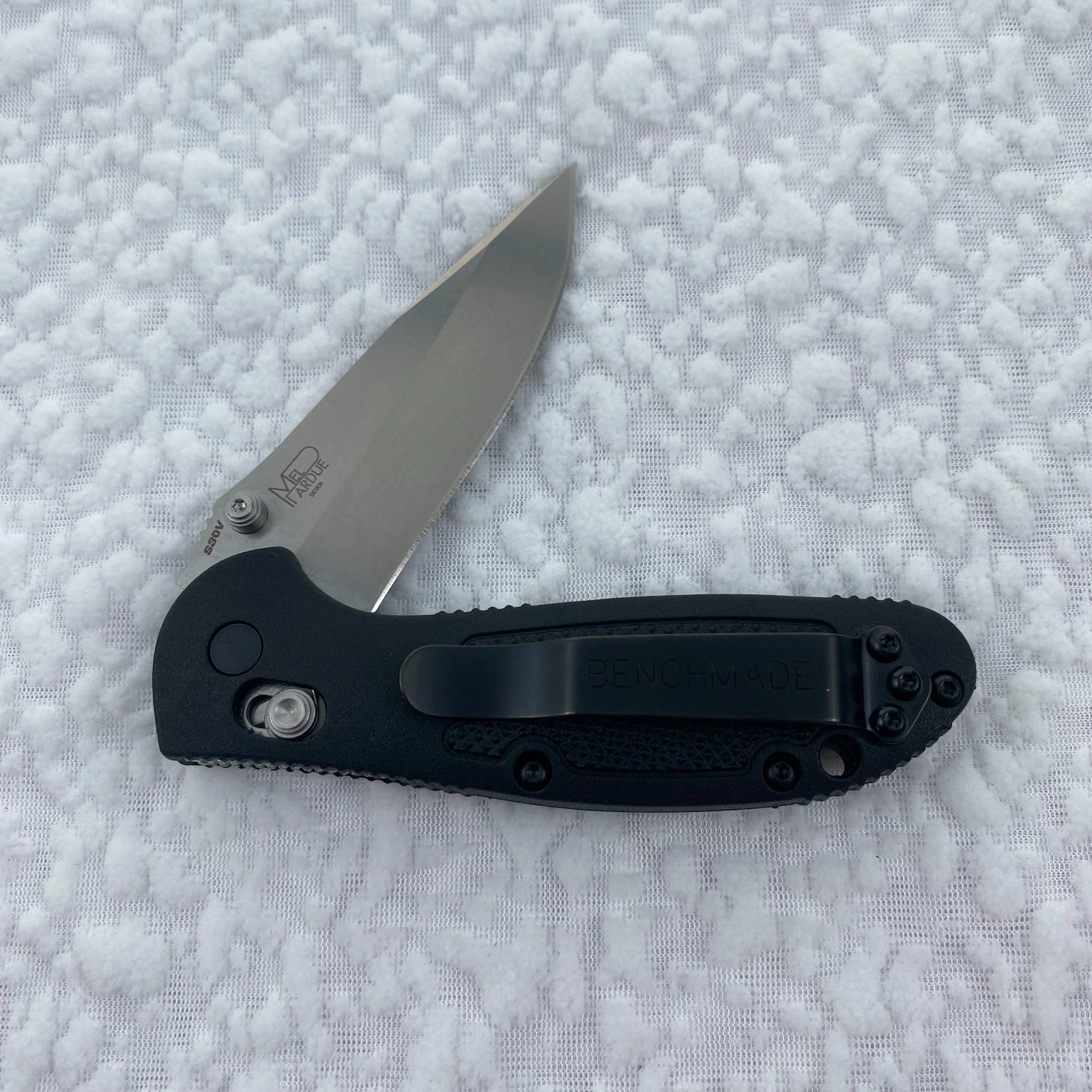 Benchmade 556 Mini Griptilian Folding Knife CPM-S30V Blade Black Grivory Handle