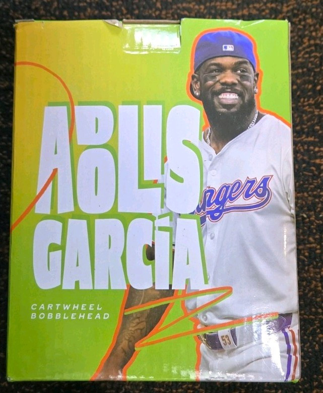 Adolis Garcia Cartwheel Bobblehead MLB Baseball Collectible Figure