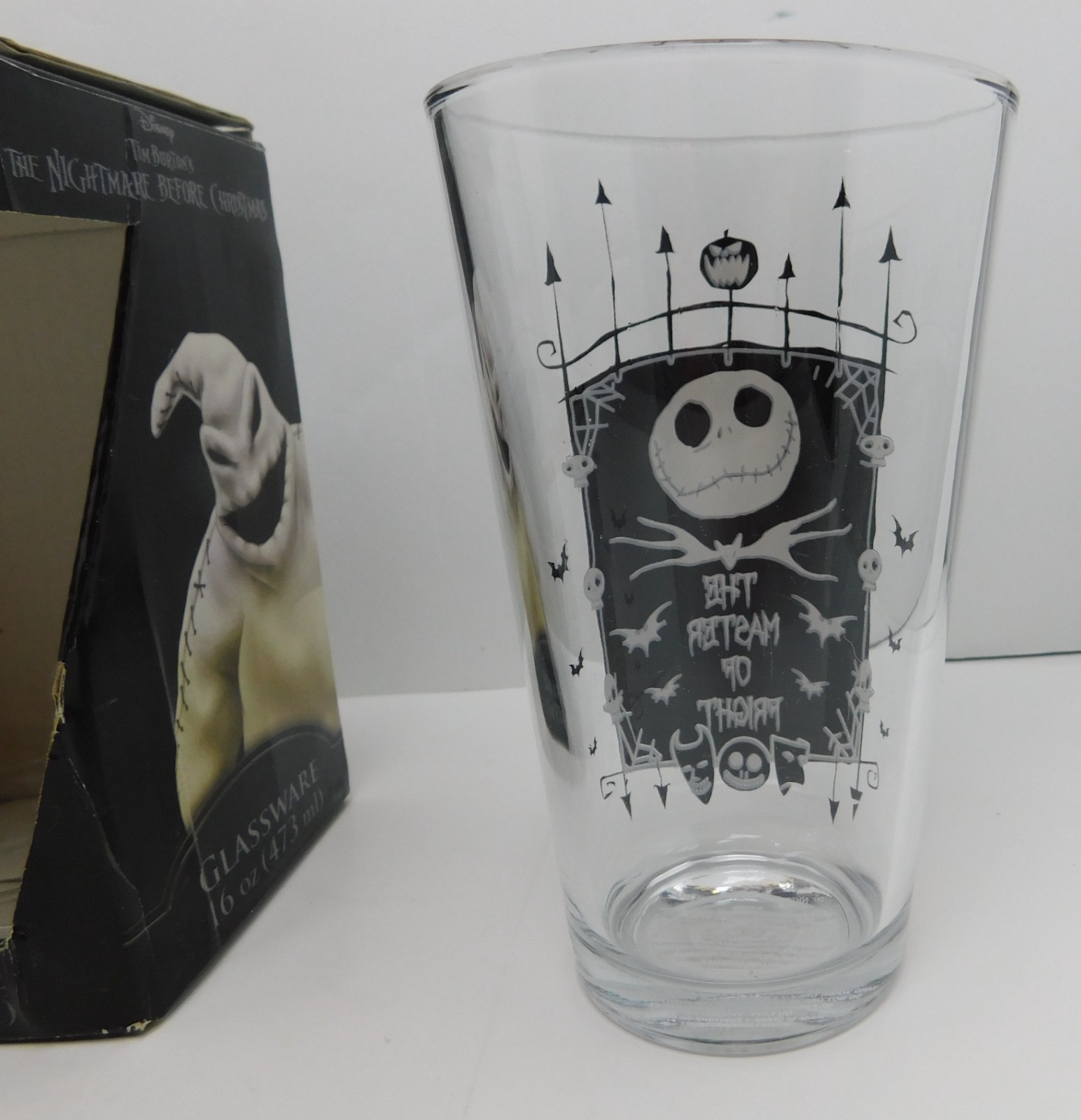 Disney Nightmare Before Christmas Master Of Fright Jack Drinking Glass 16 oz Pt
