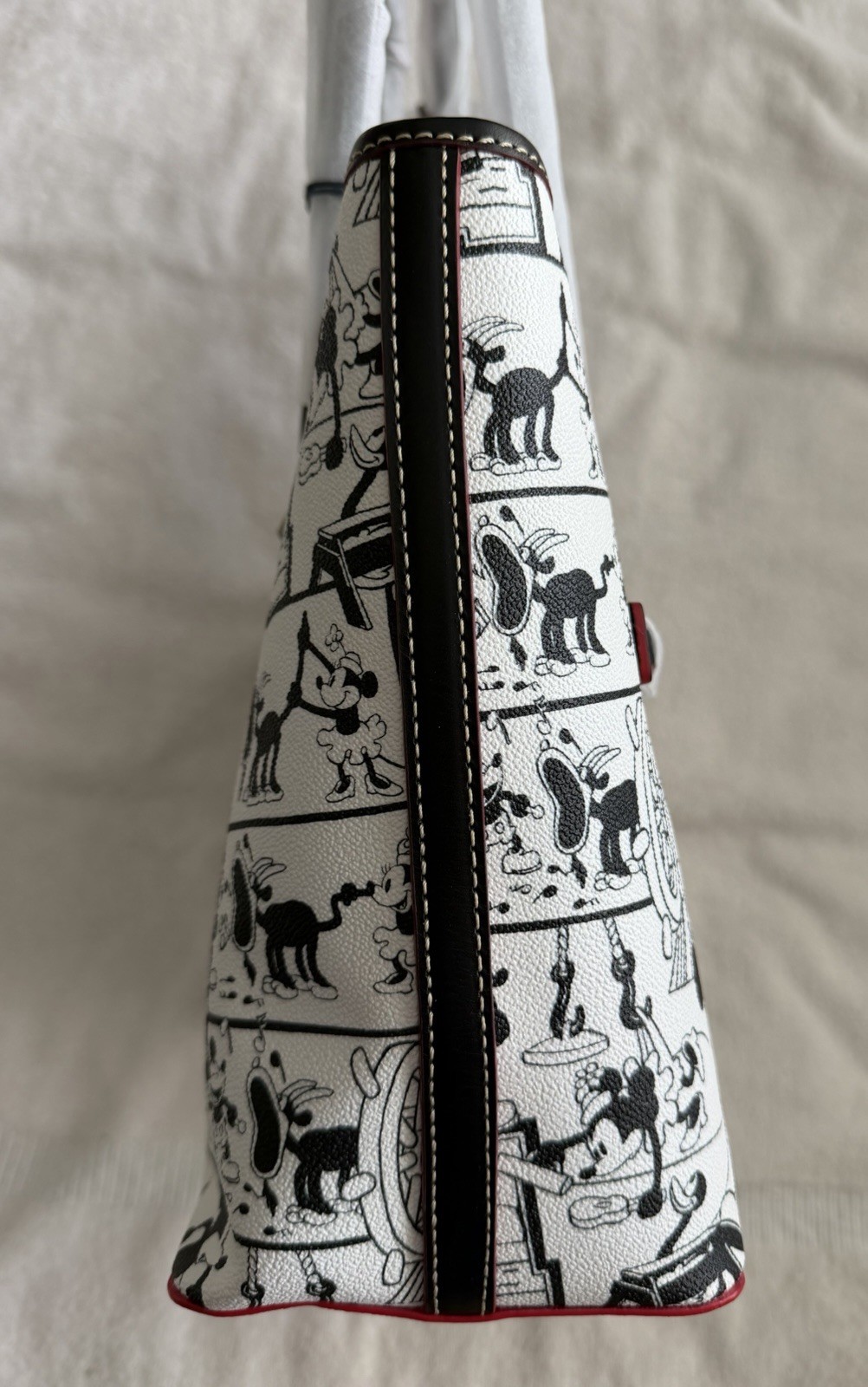 Disney Dooney & Bourke Mickey Mouse Steamboat Willie Tote Bag Black & White- NWT