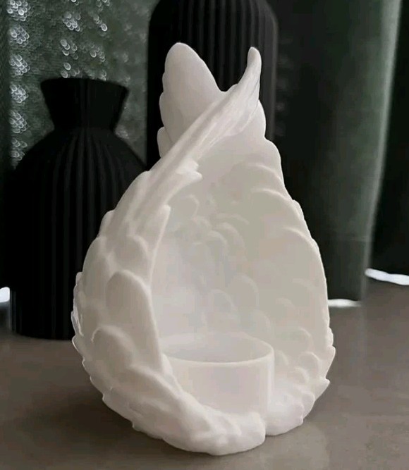 3D Printed White Wings Sphere Holder