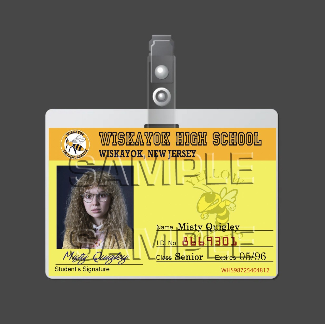 YELLOWJACKETS – Misty Quigley cosplay I.D. Badge