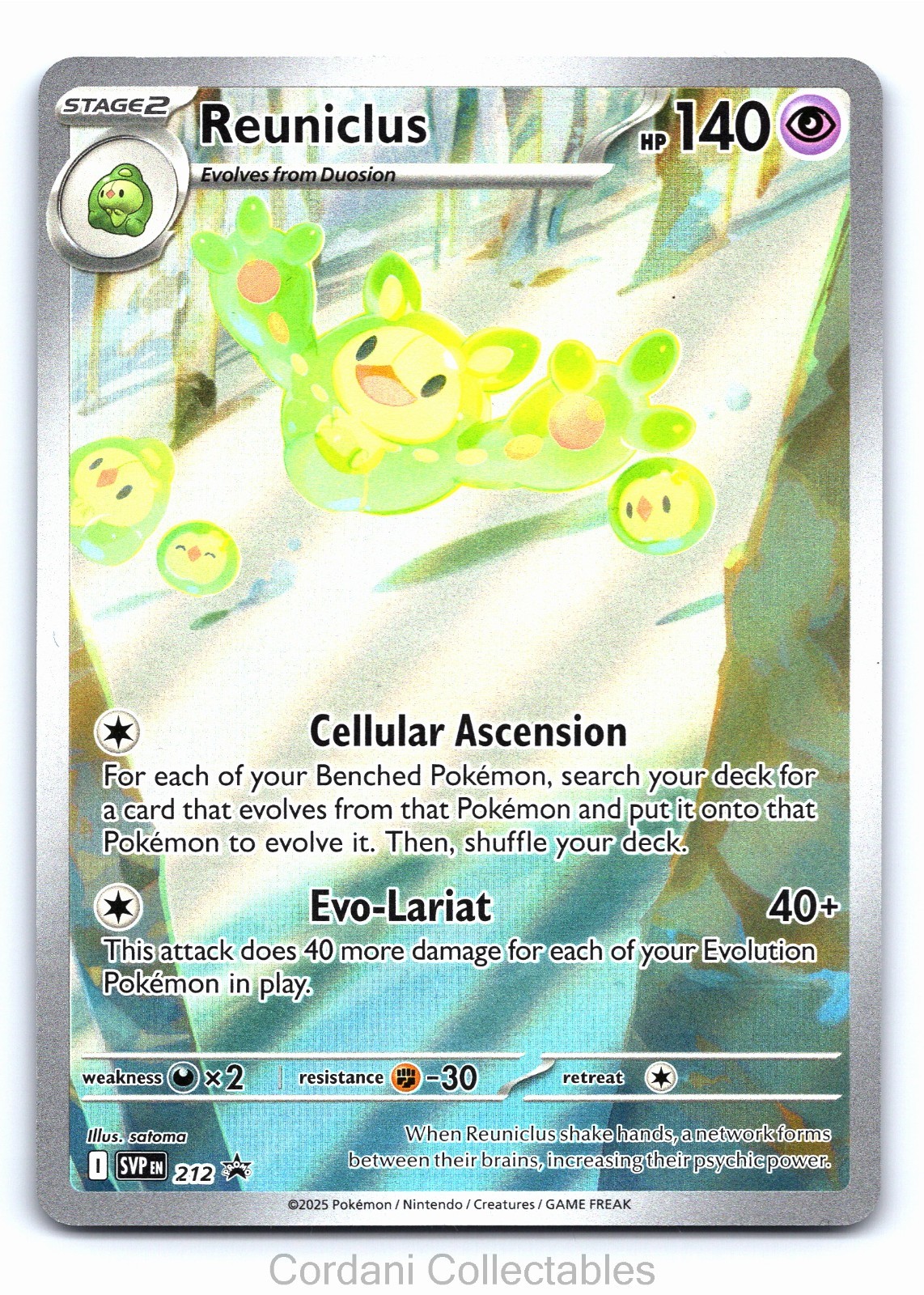 Reuniclus SVP212 IR Illustration Rare Black Star Promo Pokemon Near Mint