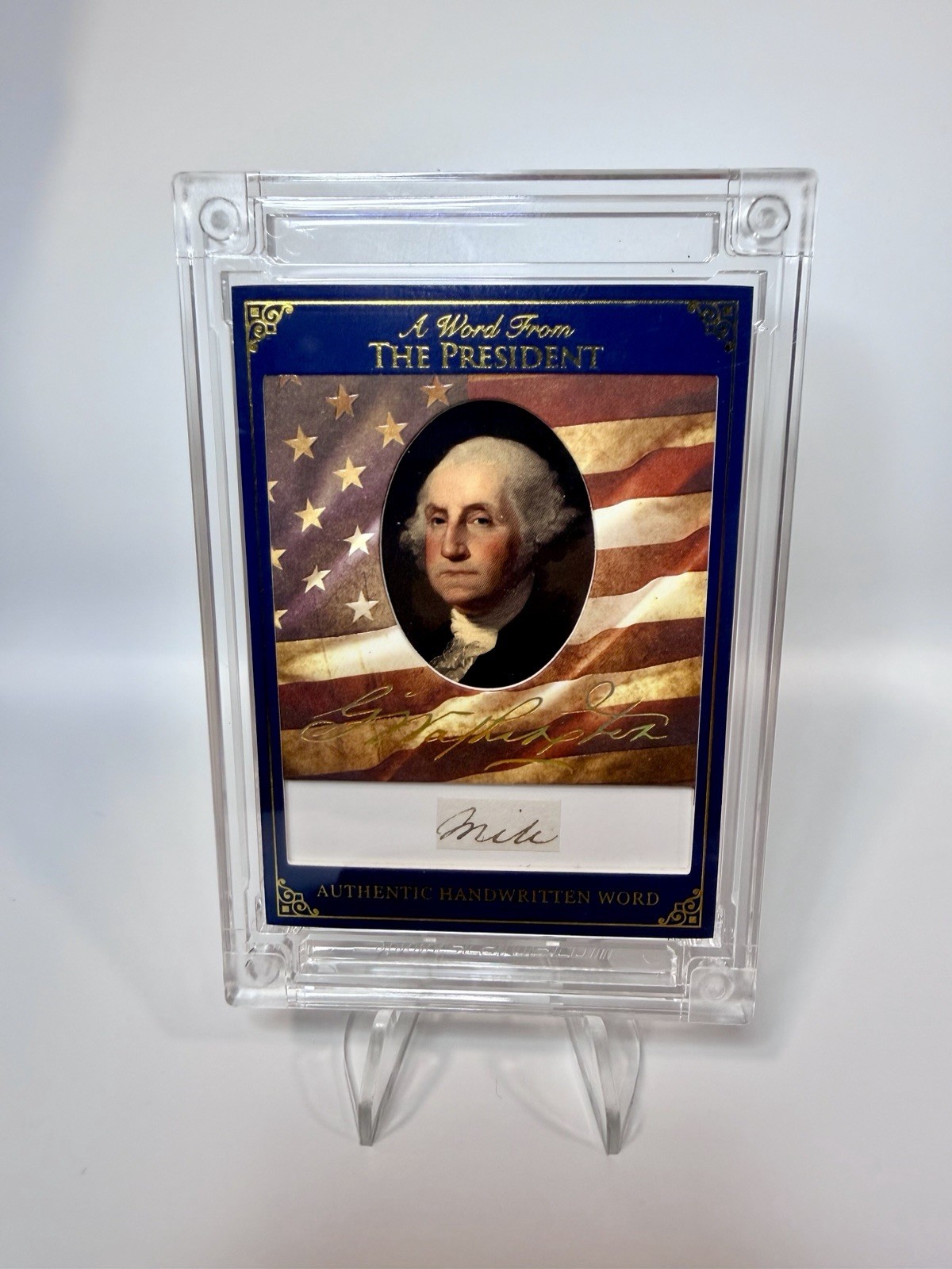 George Washington Authentic Handwritten Word Relic | A Word From POTUS