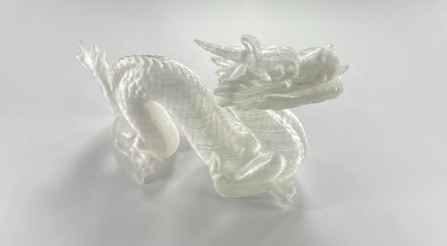 Serpentine Dragon * Translucent * 3D Printed * PLA Filament * Great for Display
