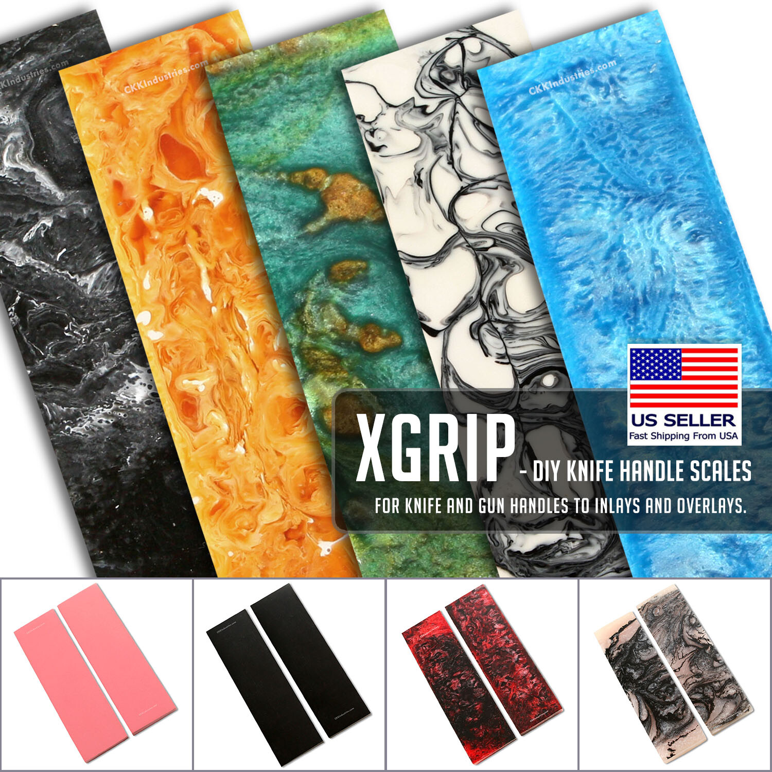 XGrip – DIY Knife Handle Scales – 11 Different Options Available