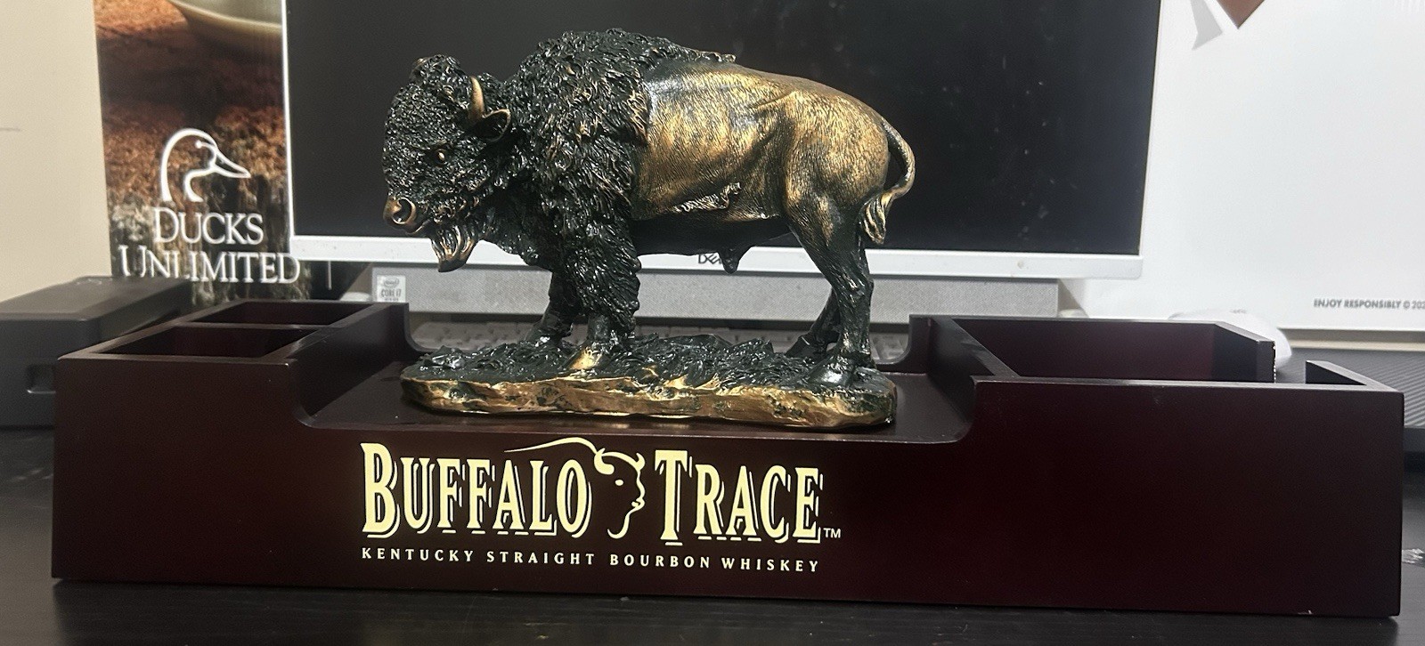 Buffalo Trace Kentucky Bourbon Whiskey Bar Caddy/Office Caddy (Last One)