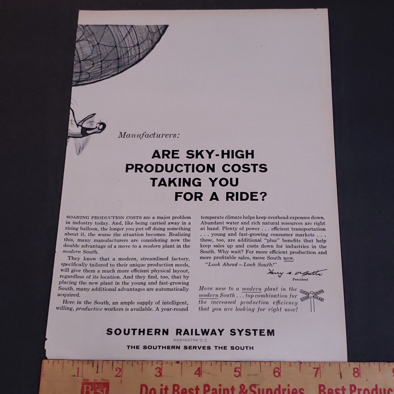 1959 Southern Railway Advertisement Vintage 1950s Print Ad