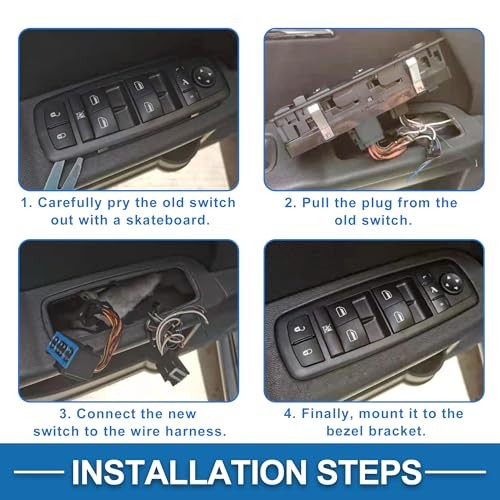 Power Window Switch Passenger Side Window Control Switch for Audi A4 A6 Black
