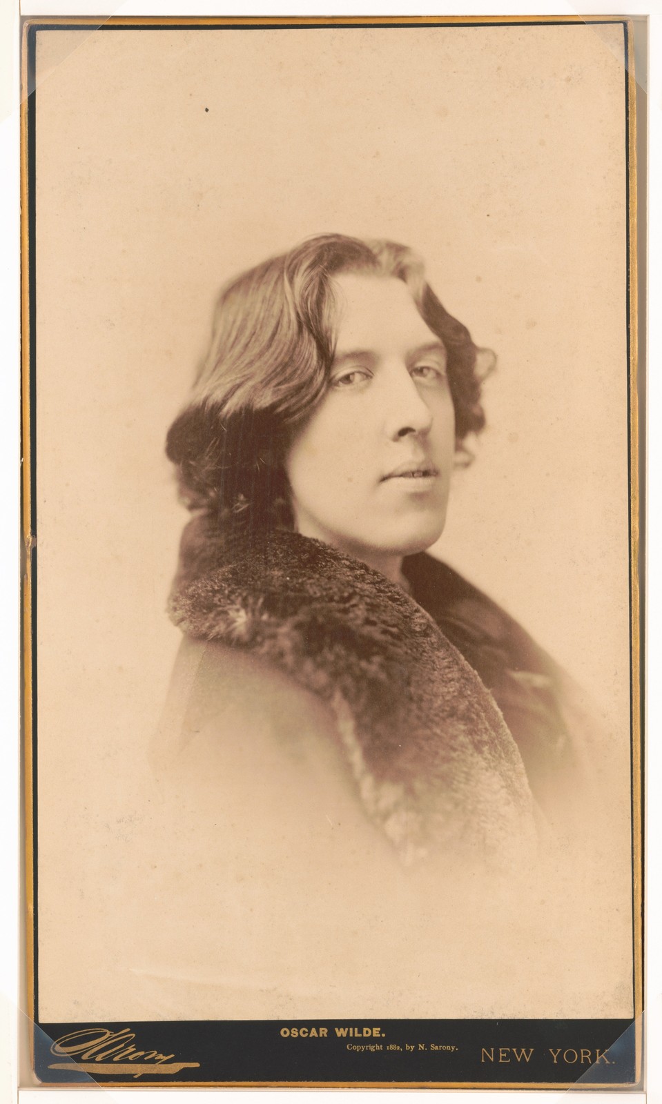 Oscar Wilde Vintage 1882 Portrait Photo Reprint Wall Art