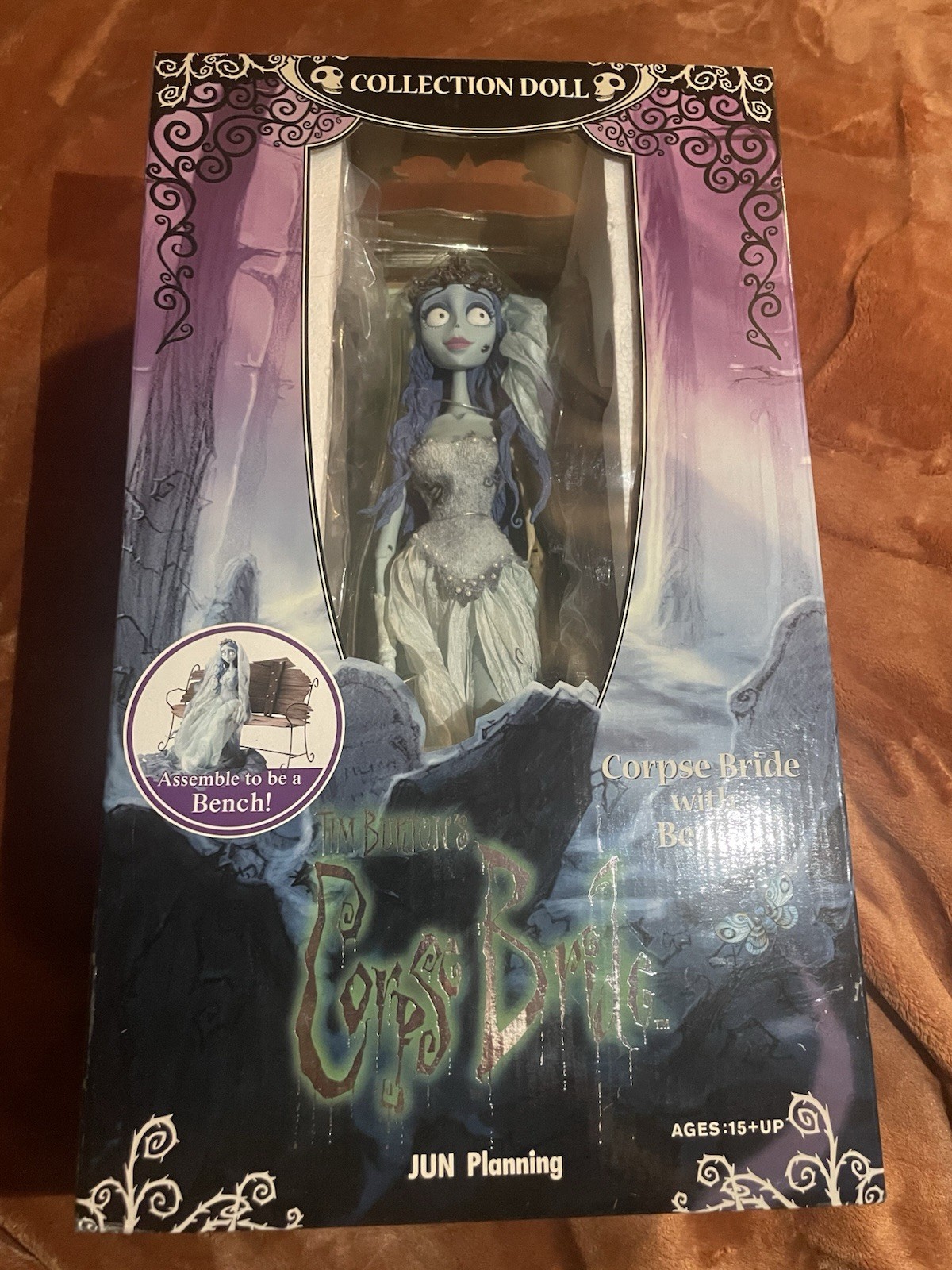 JUN Planning 16in Corpse Bride Collection Doll with Bench Tim Burton