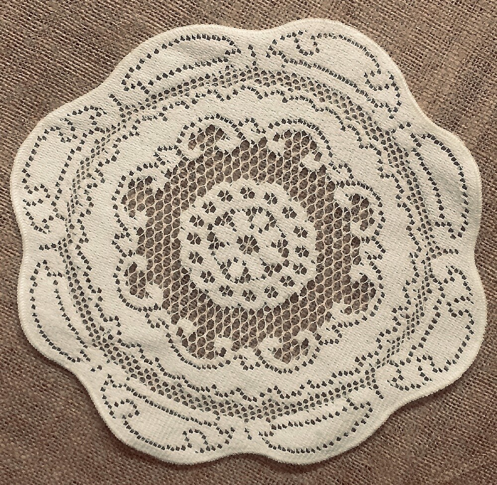 Lace Doily 12″ Ivory Cotton Blend Bedroom Livingroom Dining Room Kitchen