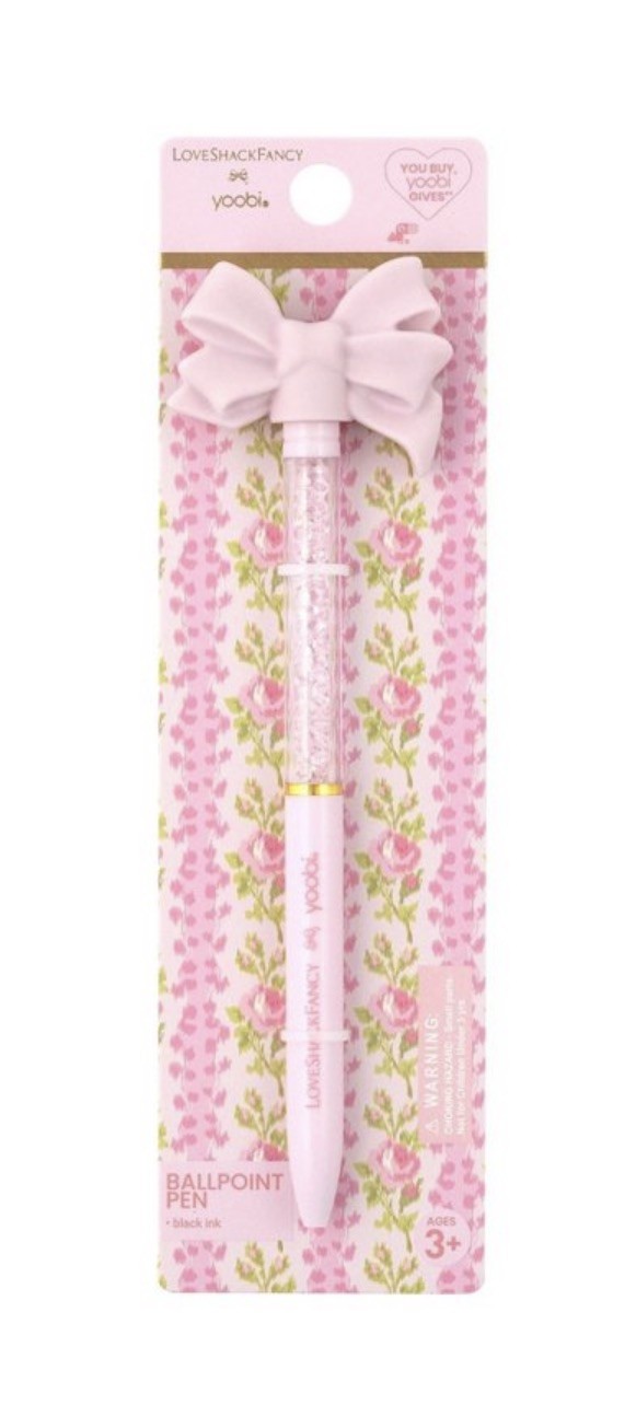LoveShackFancy x Target yoobi Ballpoint Bow Pen Set New