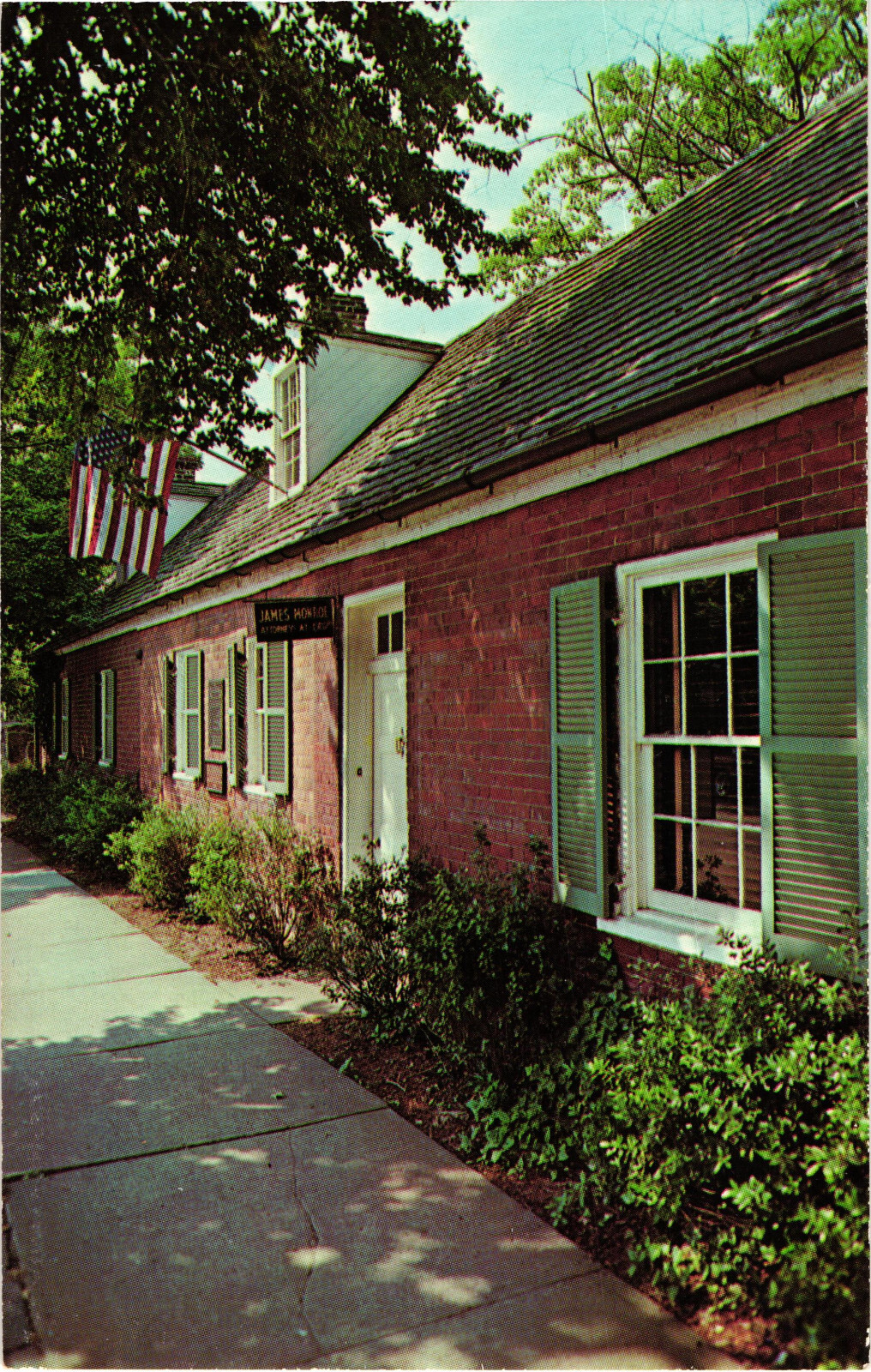 James Monroe Law Office Museum & Memorial Library Virginia Postcard Unposted