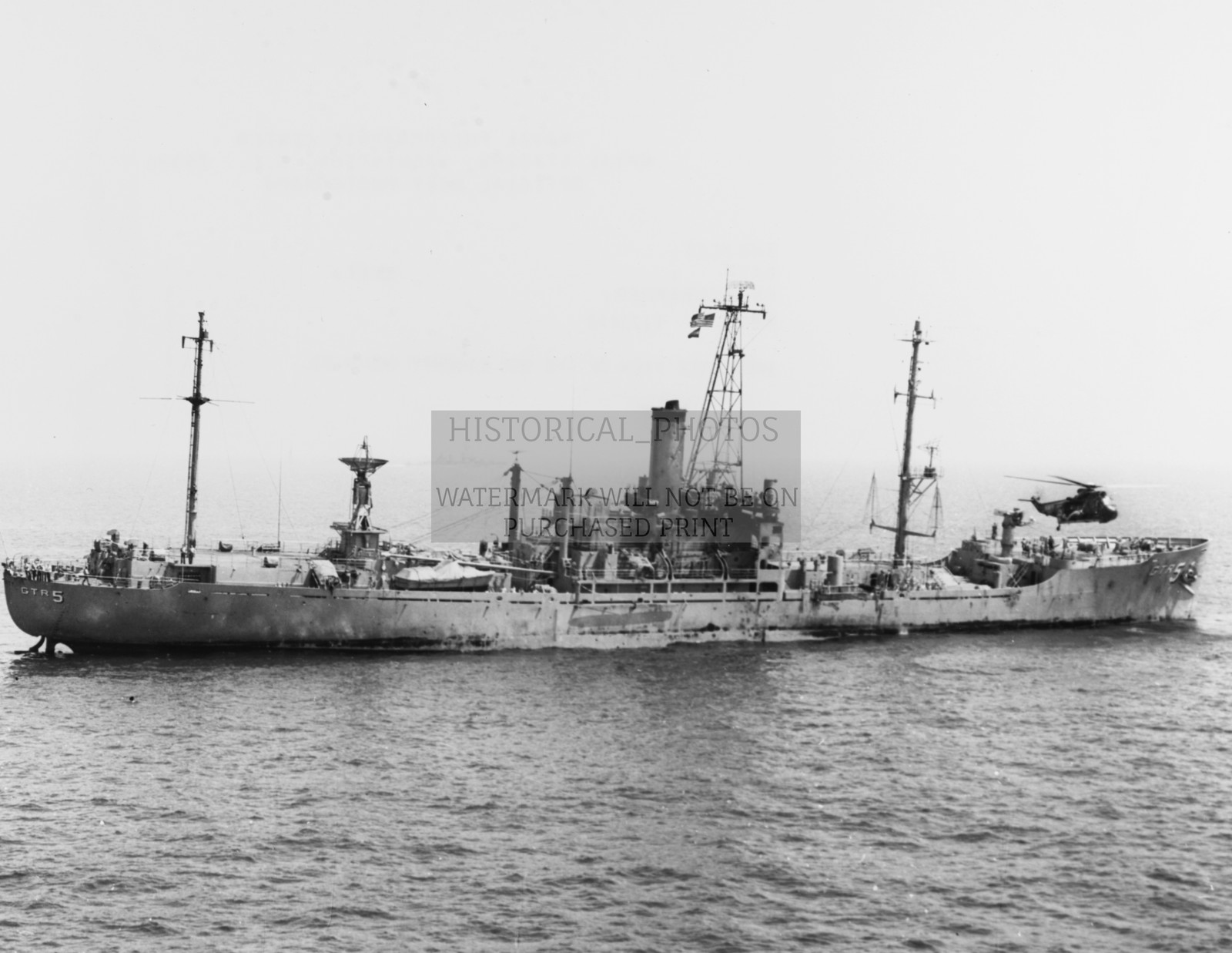 USS LIBERTY DAMAGED ATTACK ISRAEL 1967 8.5X11 PHOTO