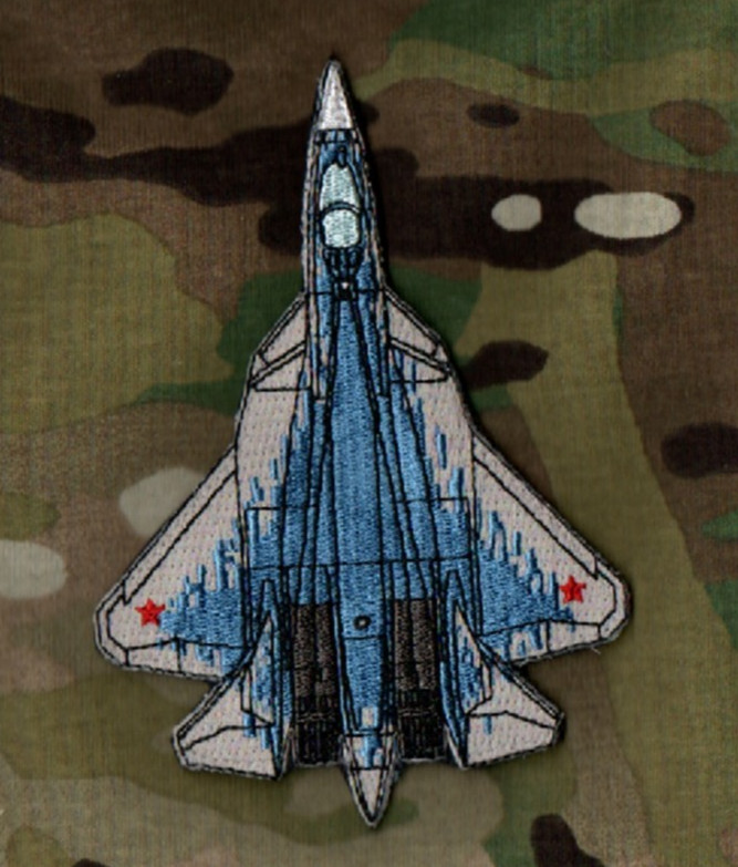 SUKHOI SU-57 СУХОЙ СУ-57 FELON TWIN-ENGINE MULTIROLE FIGHTER vêlkrö 5″ PATCH