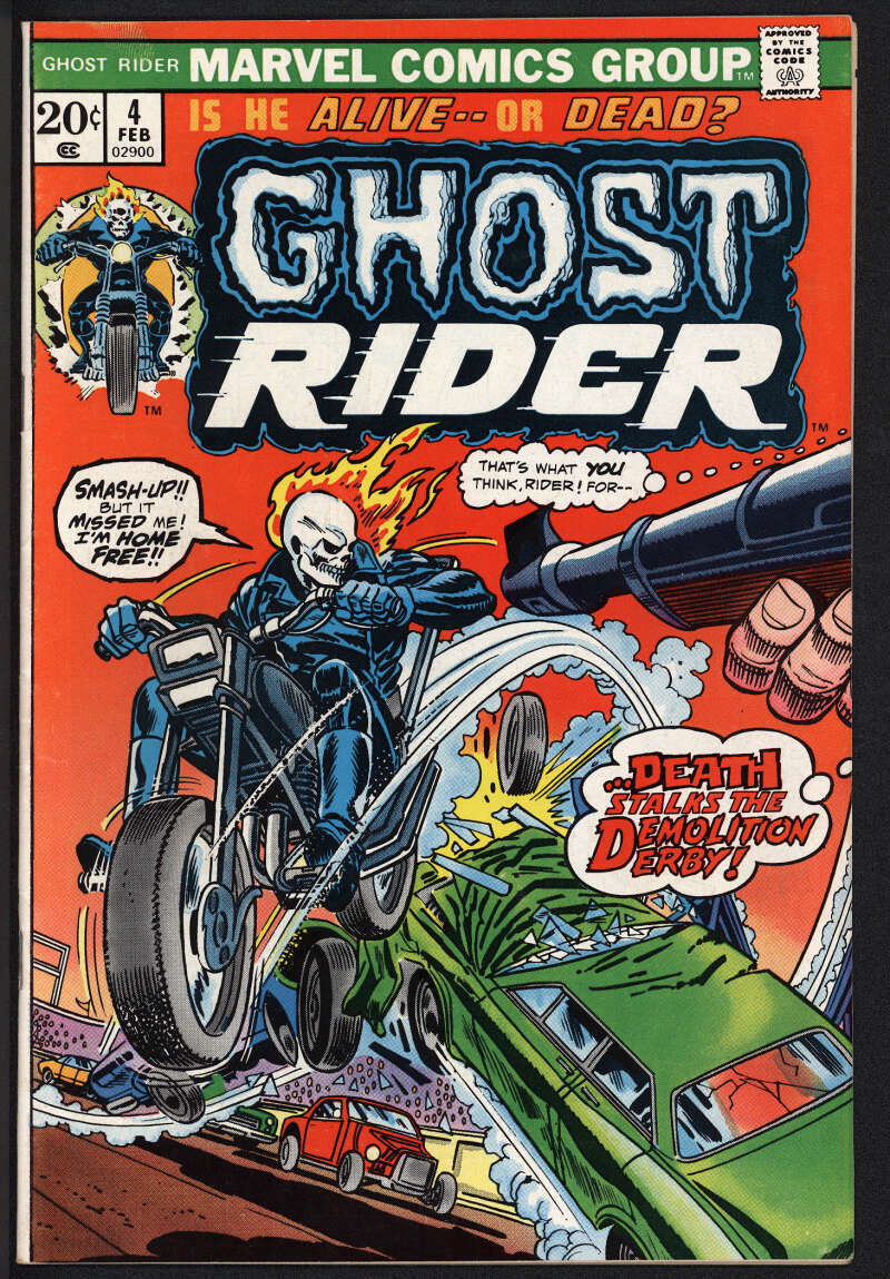 GHOST RIDER #4 8.5 GIL KANE + FRANK GIACOIA COVER MARVEL COMICS 1974
