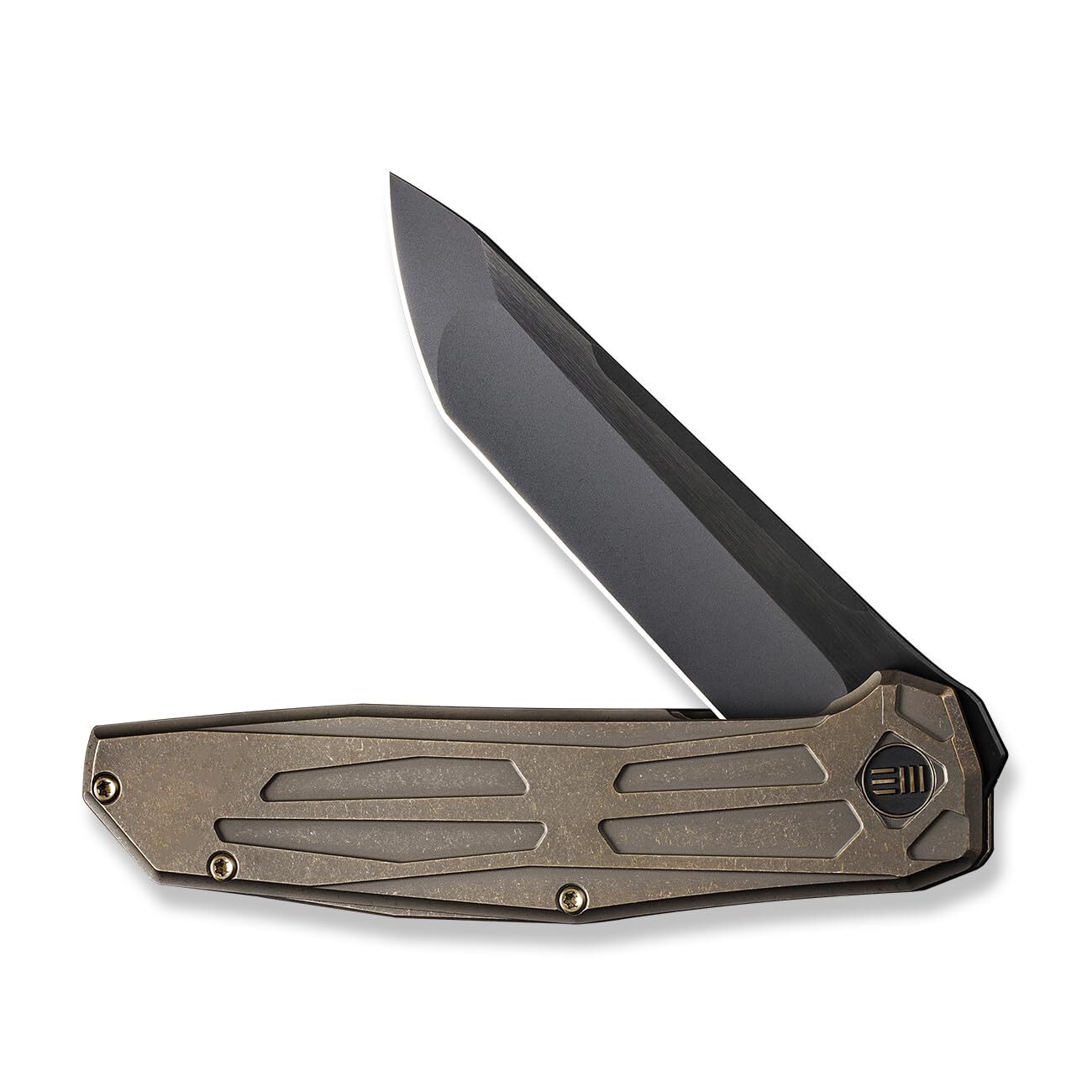 WE Knives Shadowfire Frame Lock 22035-3 Bronze 6AL4V Titanium Pocket Knife