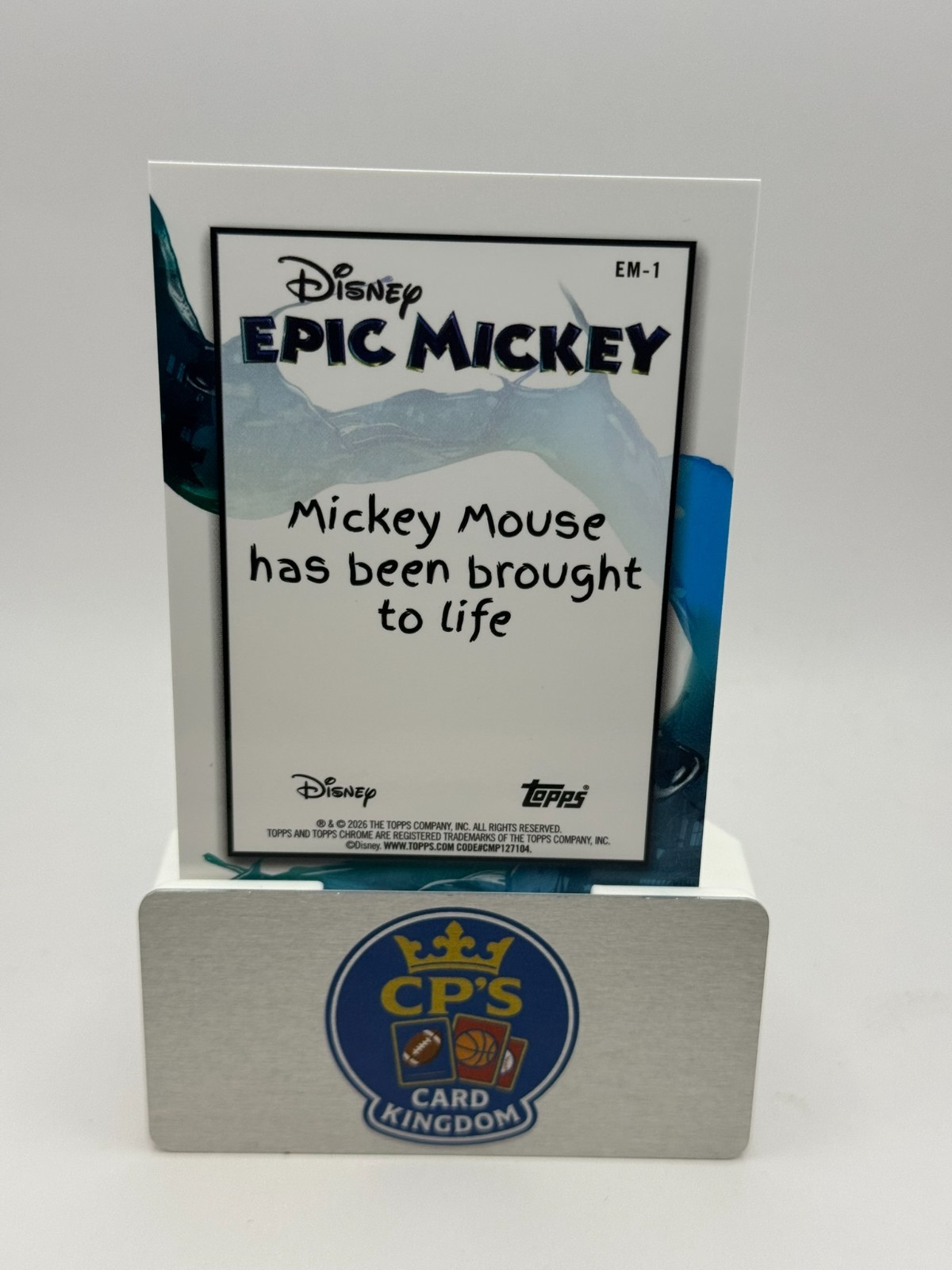 2026 Topps Disney Neon Chrome Epic Mickey #EM-1 Mickey Mouse