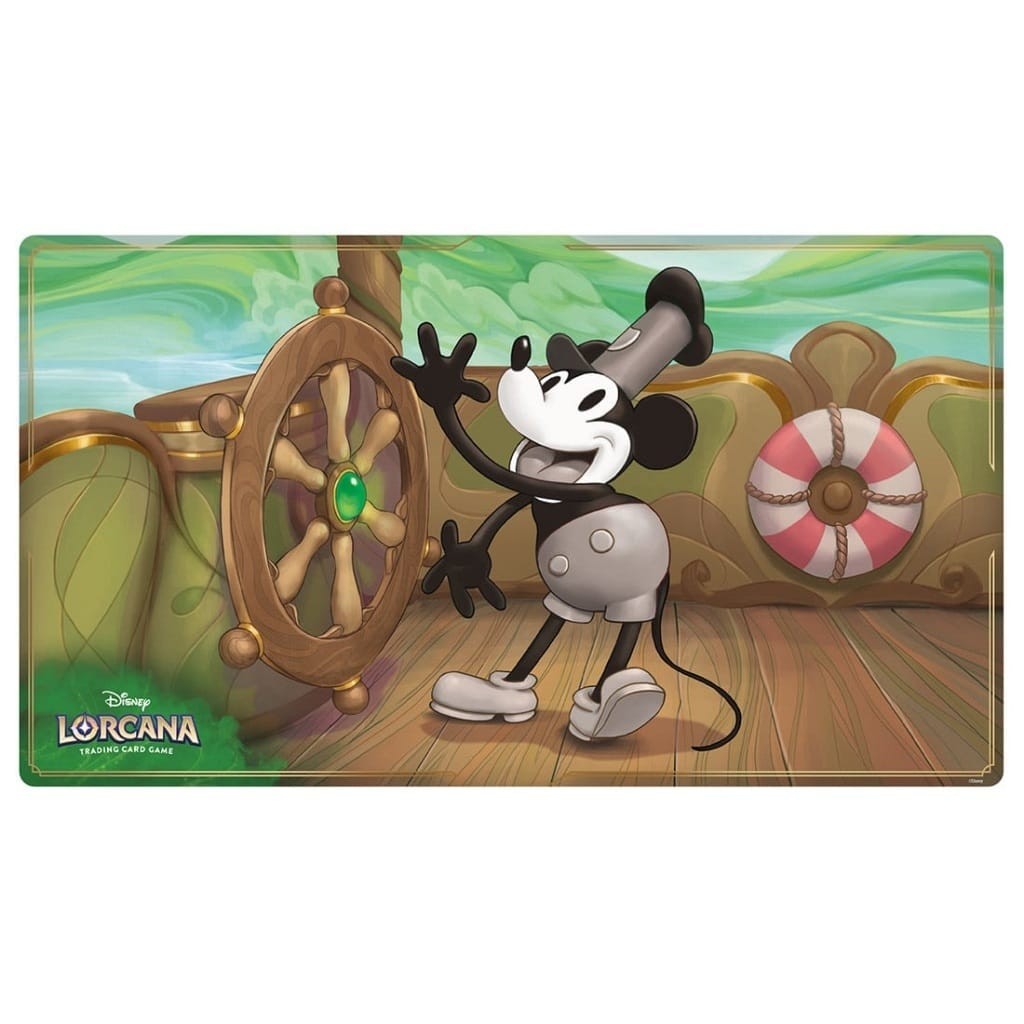 Disney Lorcana TCG Playmat Mickey Mouse Steamboat Willie Official 2024