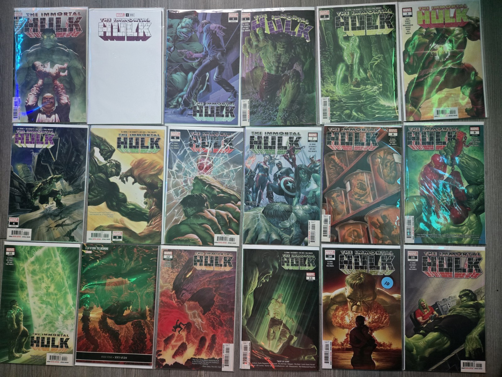 Immortal Hulk #1-50 with Variants and One shots And Annual 0. NM UNread