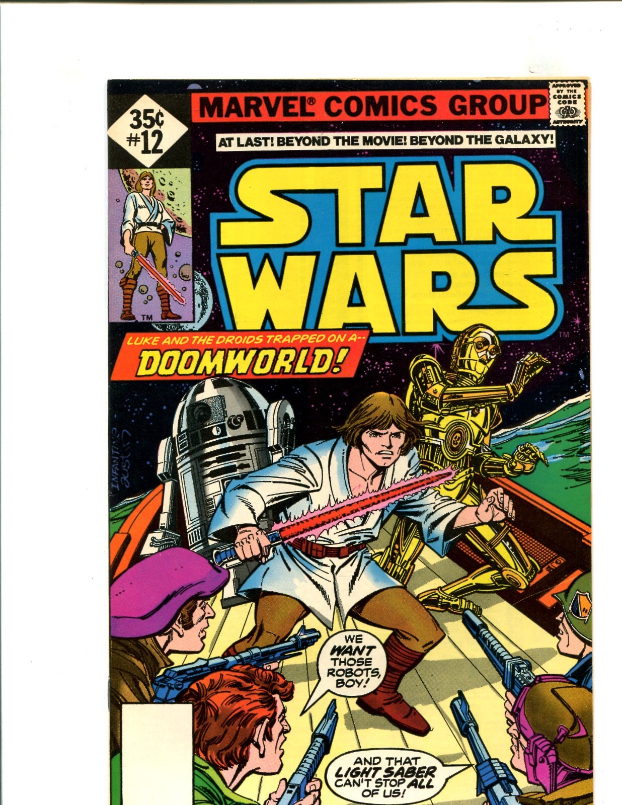 Star Wars #12 – Luke And The Droids Trapped On A Doomworld! (9.2 OB) 1978