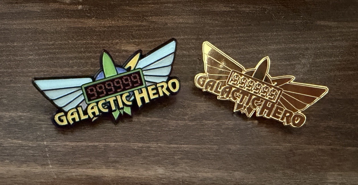 Galactic Hero Buzz Lightyear Space Ranger Spin Astro Blasters Enamel Pin