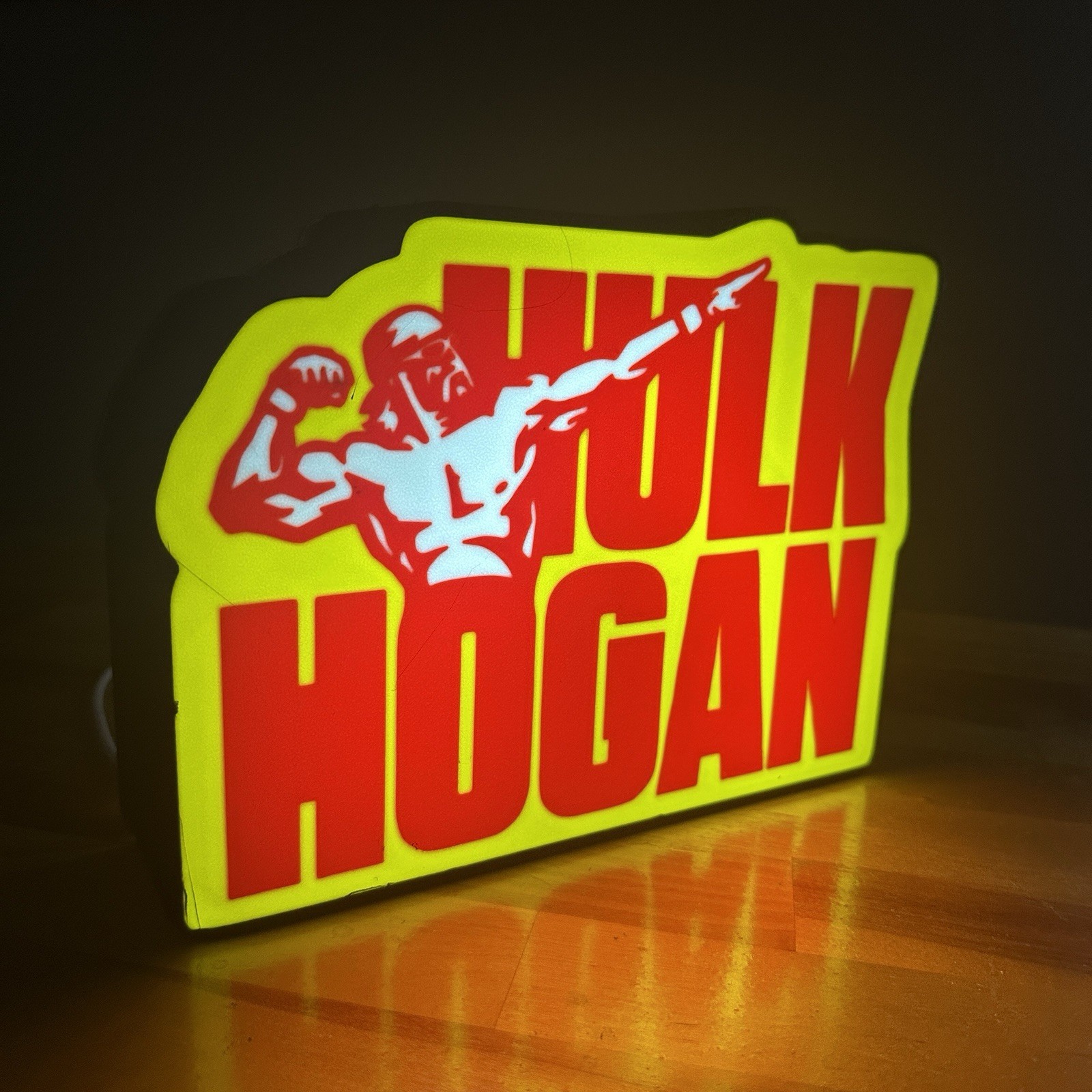 Hulk Hogan LED Light Box Sign Man Cave WWE Legend USB Hulkamania
