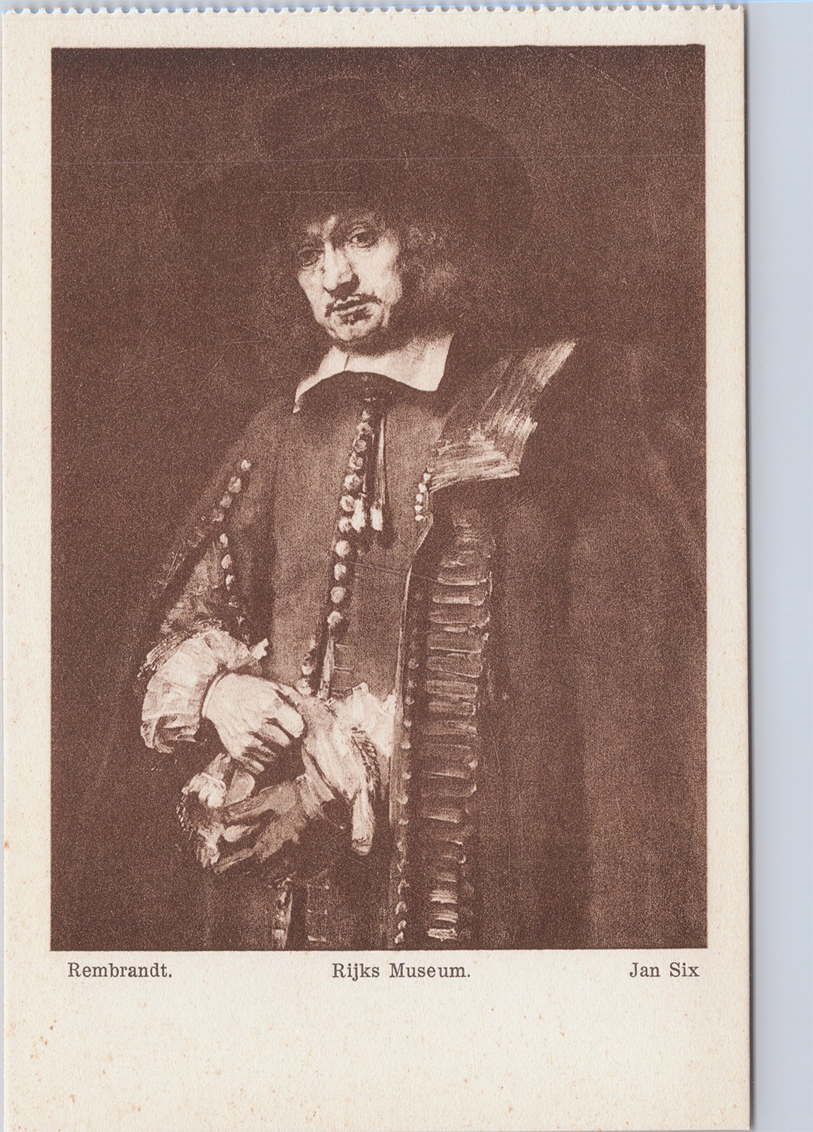 Divided Back Postcard Amsterdam Netherlands Rembrandt Jan Six Portrait