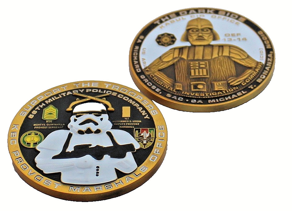 DARTH VADER CHALLENGE COIN PROVOST MARSHAL KABUL MILITARY POLICE