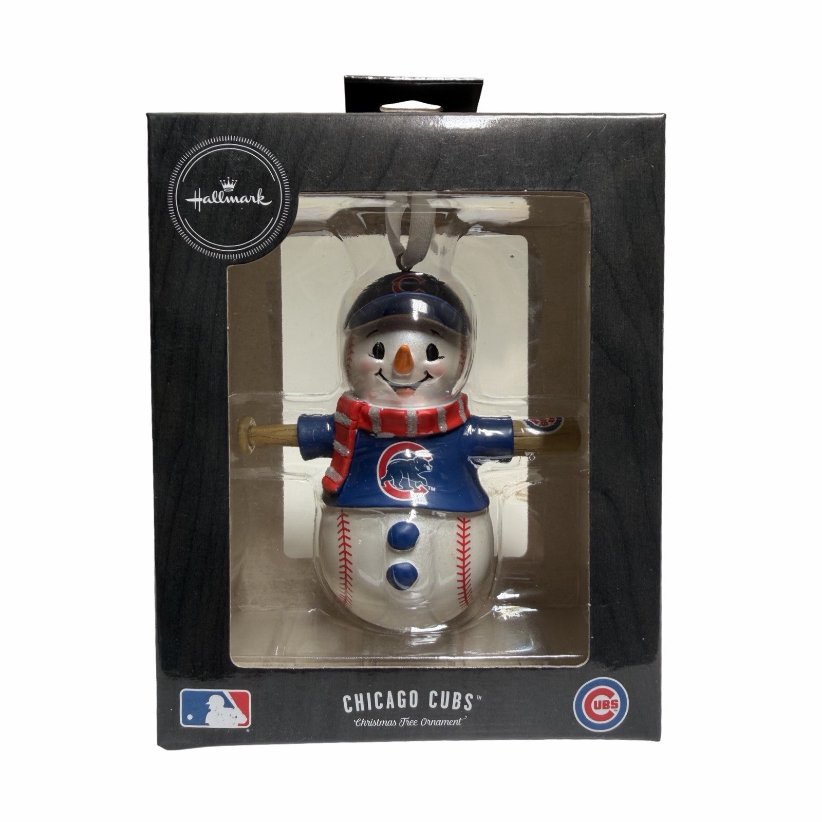 Hallmark Chicago Cubs Baseball Snowman Christmas Tree Ornament