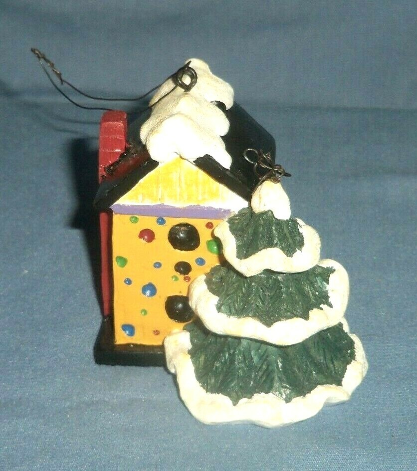 Chris Thornton Birdhouse Bird House Fir Christmas Tree Ornament Figurine Resin