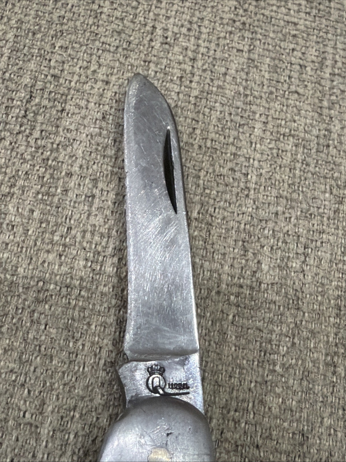 Queen Single Blade Barlow Style Slipjoint Pocketknife Black And Silver