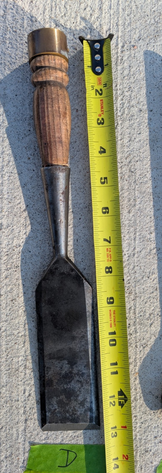 WI Barn Antique Vintage Woodworking Framing Chisel Marked “BP 2” W x 13″L D