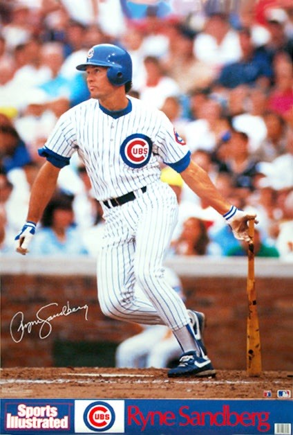 Sports Illustrated Ryne Sandberg Poster Chicago Cubs 12x8in Metal Sign Poster