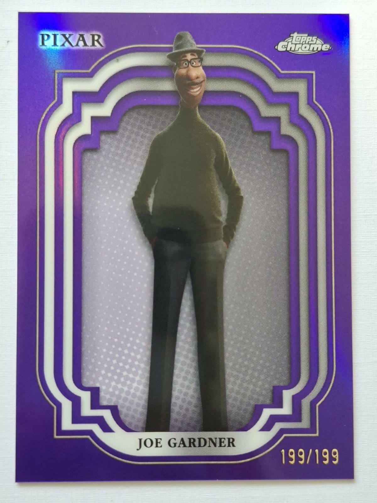 JOE GARDNER 2024 Topps Chrome Disney Pixar #159 Purple 199/199 Like 1/1! Bookend
