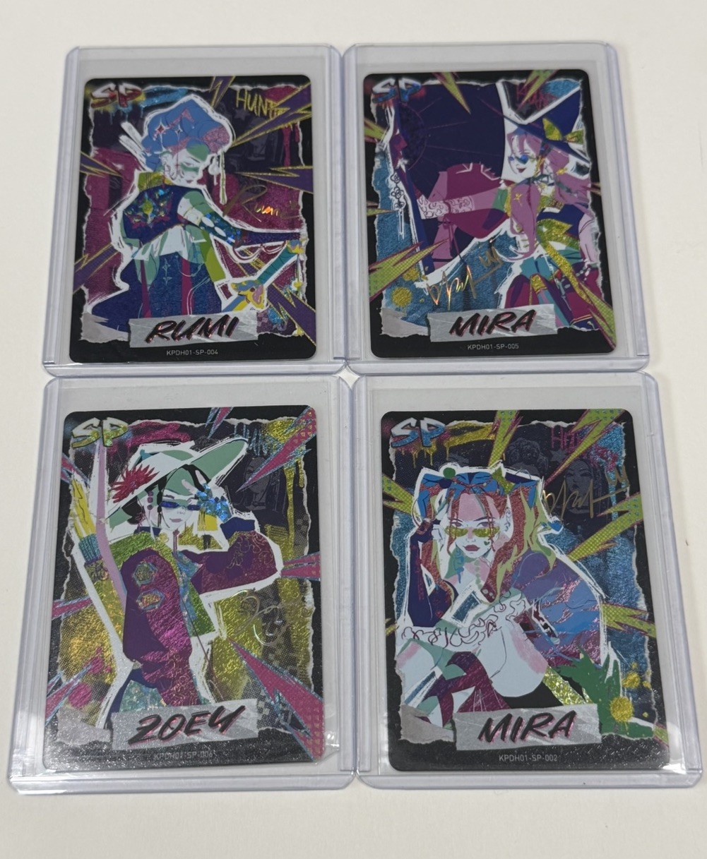 K-POP DEMON HUNTERS KAYOU SP CARD LOT x4 RUMI MIRA ZOEY NETFLIX RARE HOLO