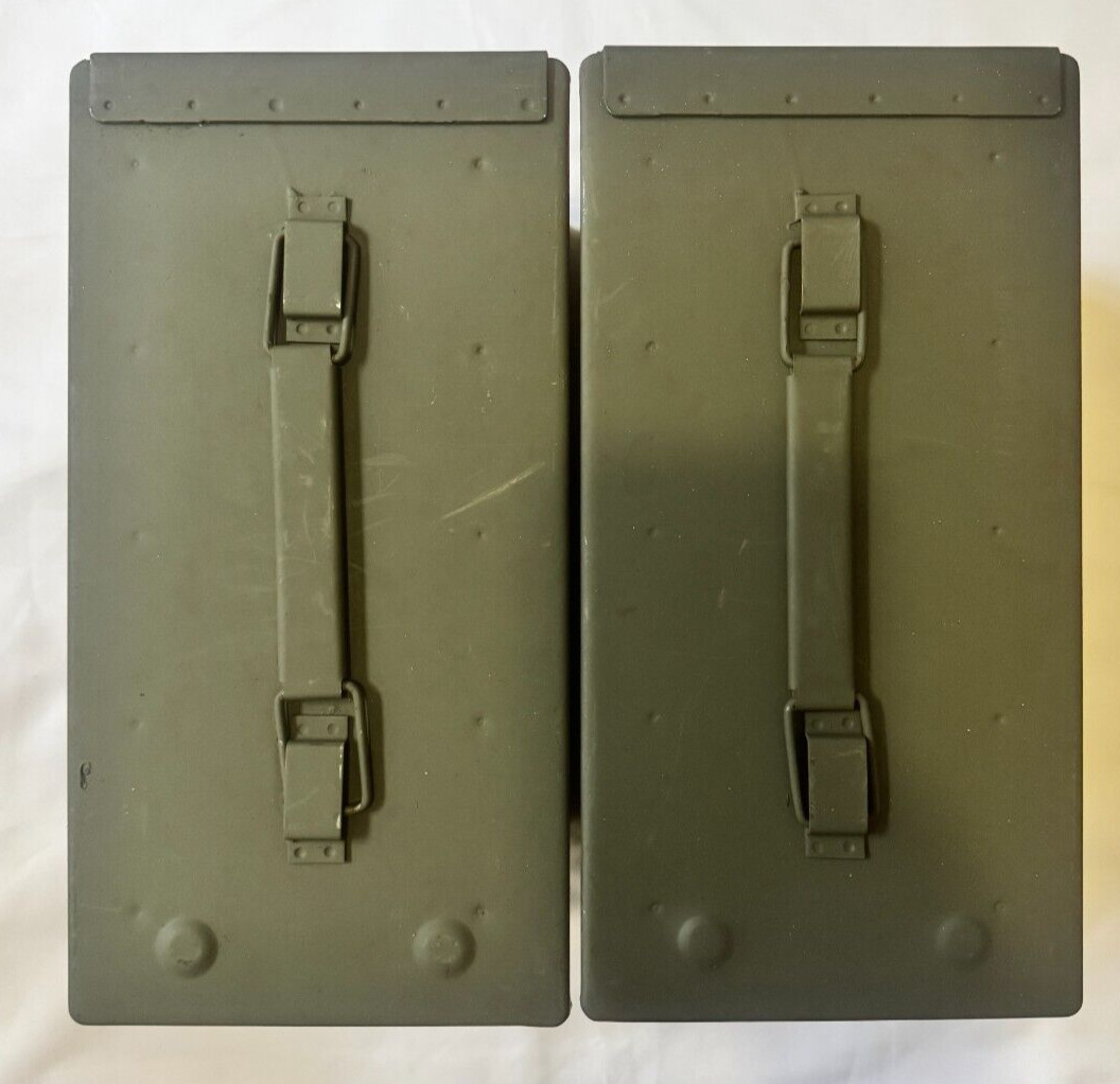 2 Authentic Waterproof U.S. ARMY Military .50 CAL 5.56mm AMMO CAN BOX M2A1 Metal