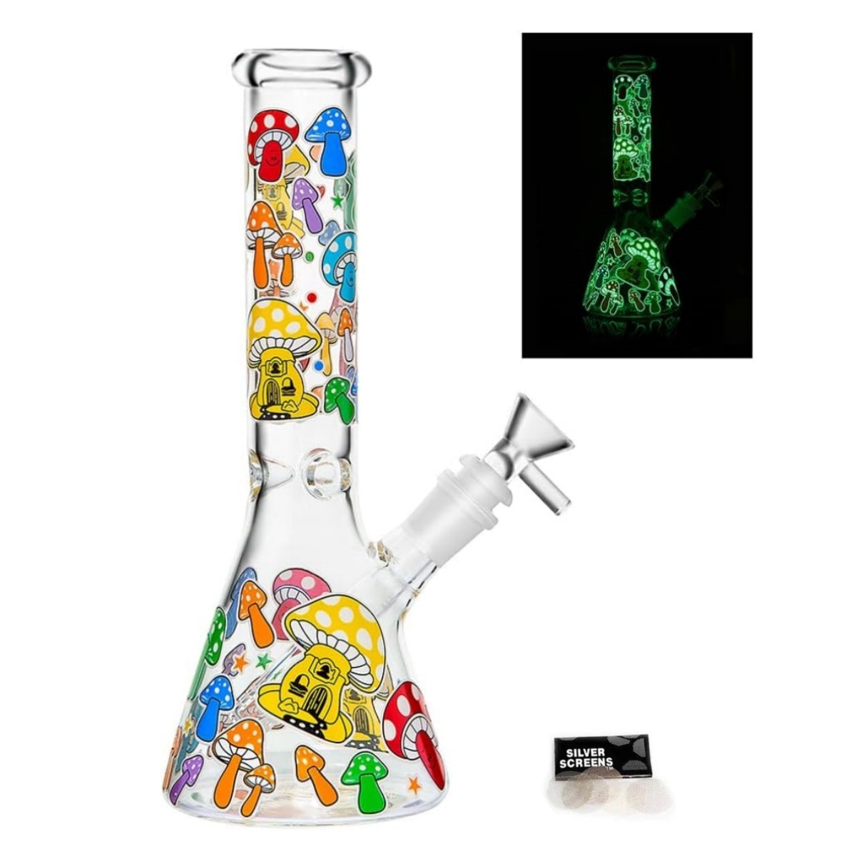 10 inch Heavy Glass Bong Water Pipe Smoking Bong Beaker + 14mm Bowl hookah USA